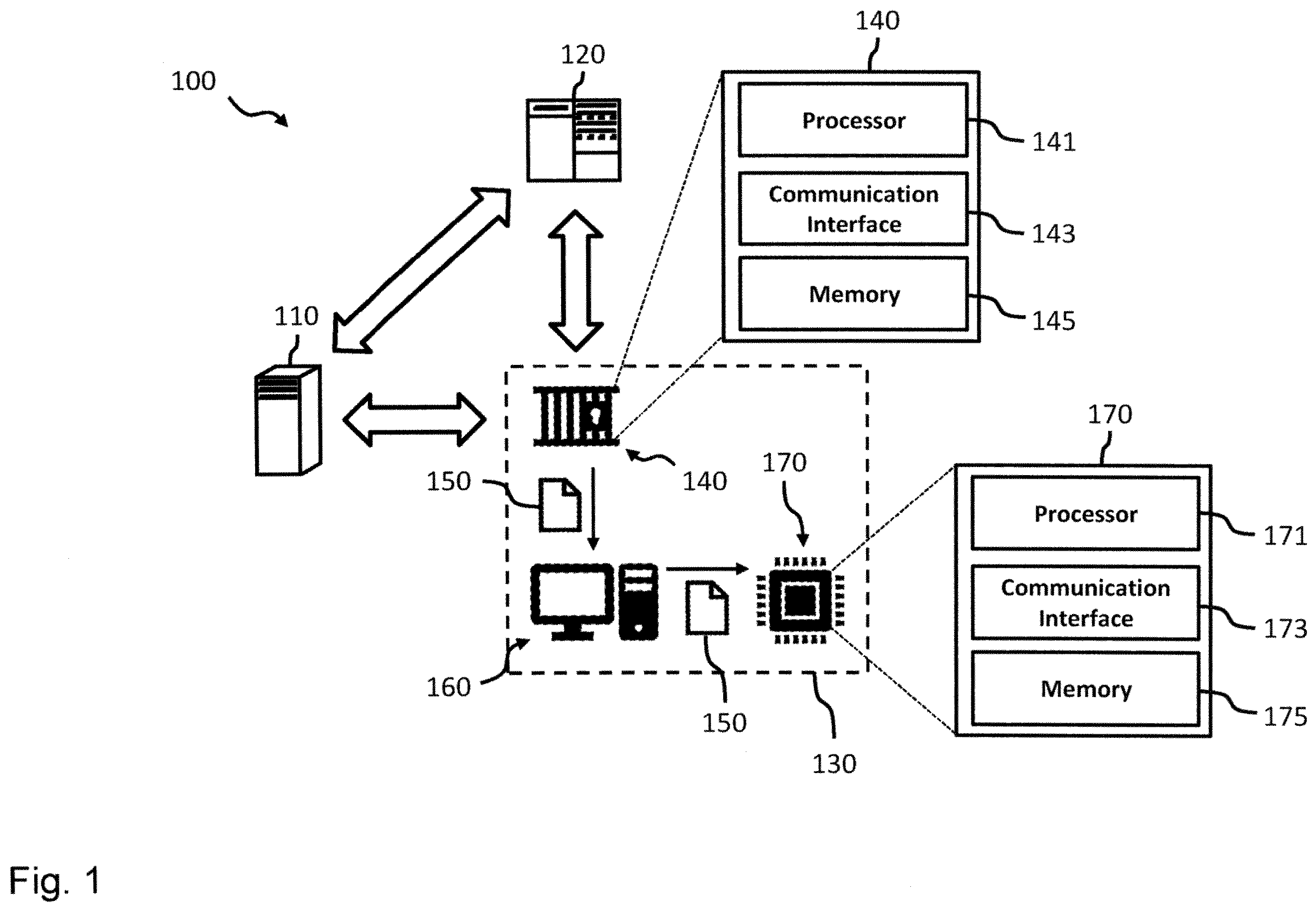 Patent US12367295 Figure 1 – Electronic chip and a method for provisioning such an electronic chip