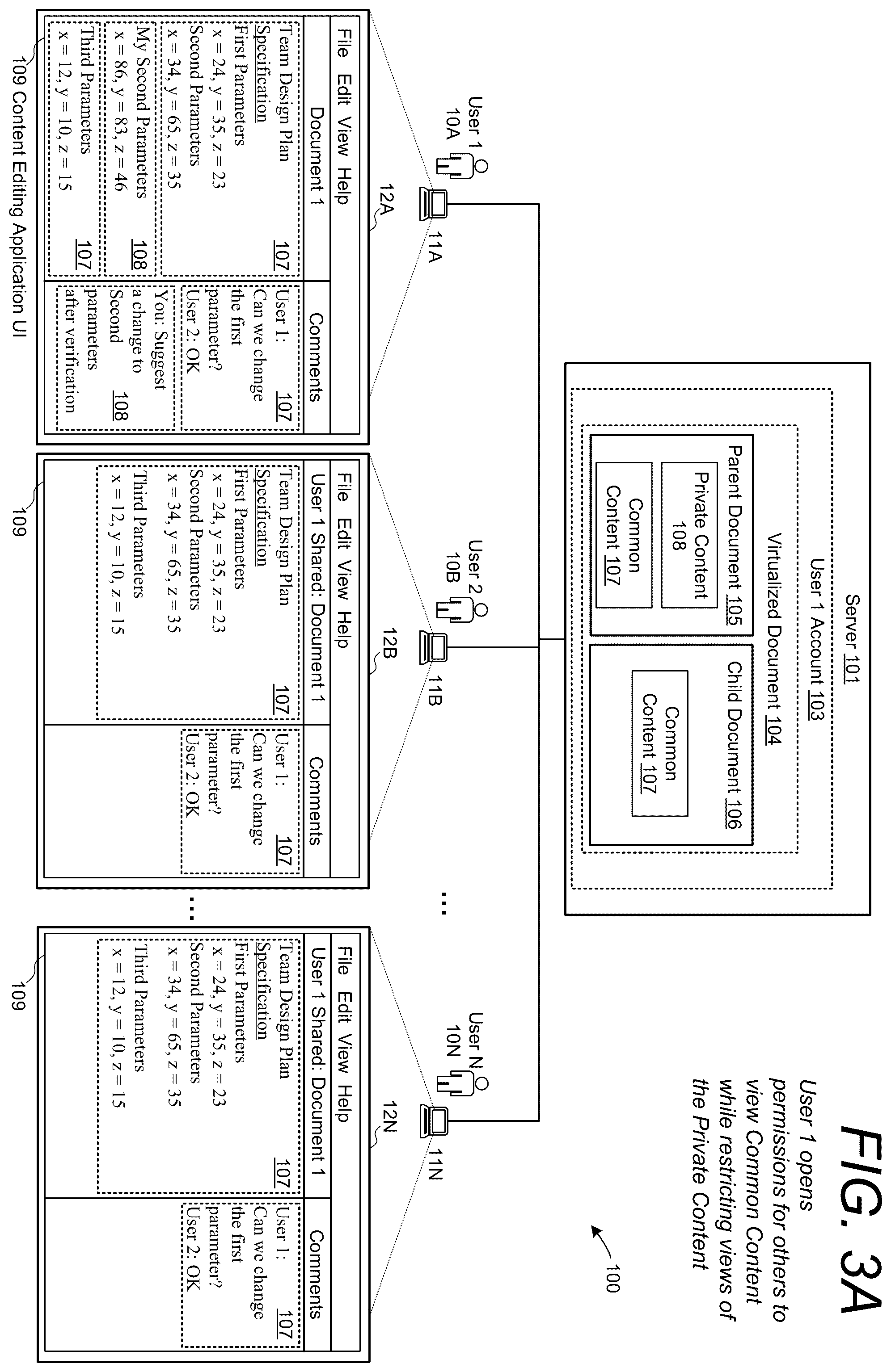 Patent US12367303 Figure 7 – Enhanced security features for controlling access to shared content and private content of a shared document