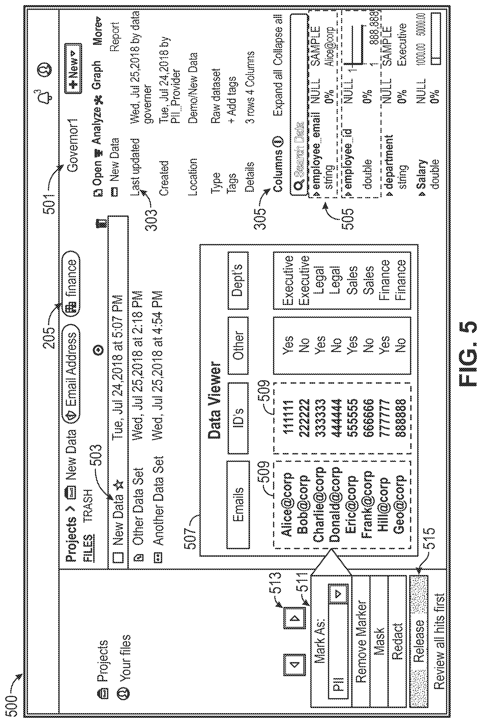 Patent US12367310 Figure 5 – Data security
