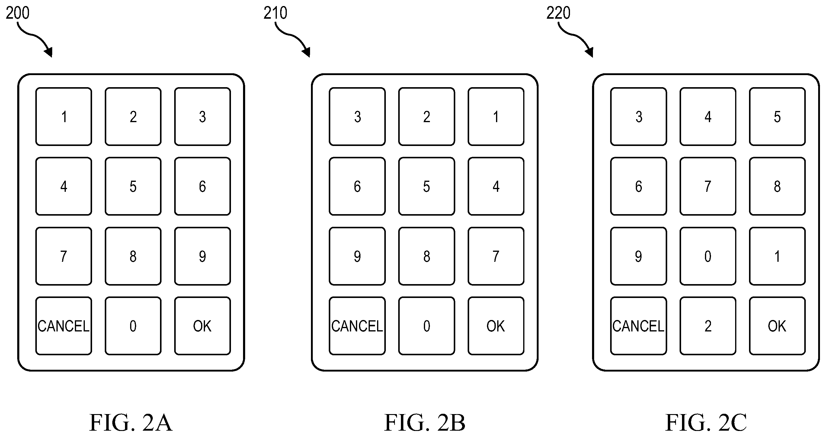 Patent US12367323 Figure 2 – Security through randomized dynamic keyboard or keypad transformation