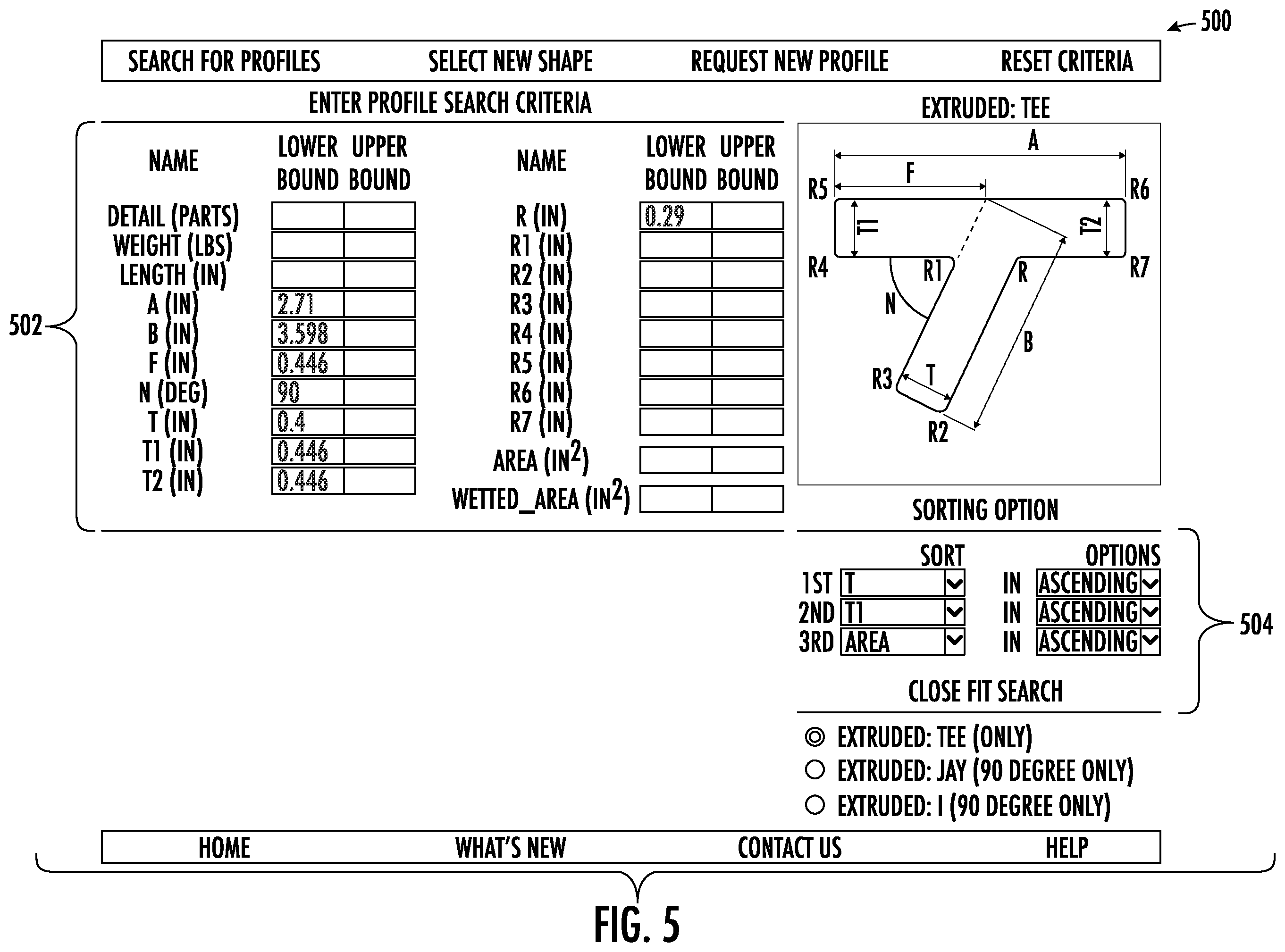 Patent US12367324 Figure 5 – Optimization of cross-sectional profile shapes for manufacture of structural parts