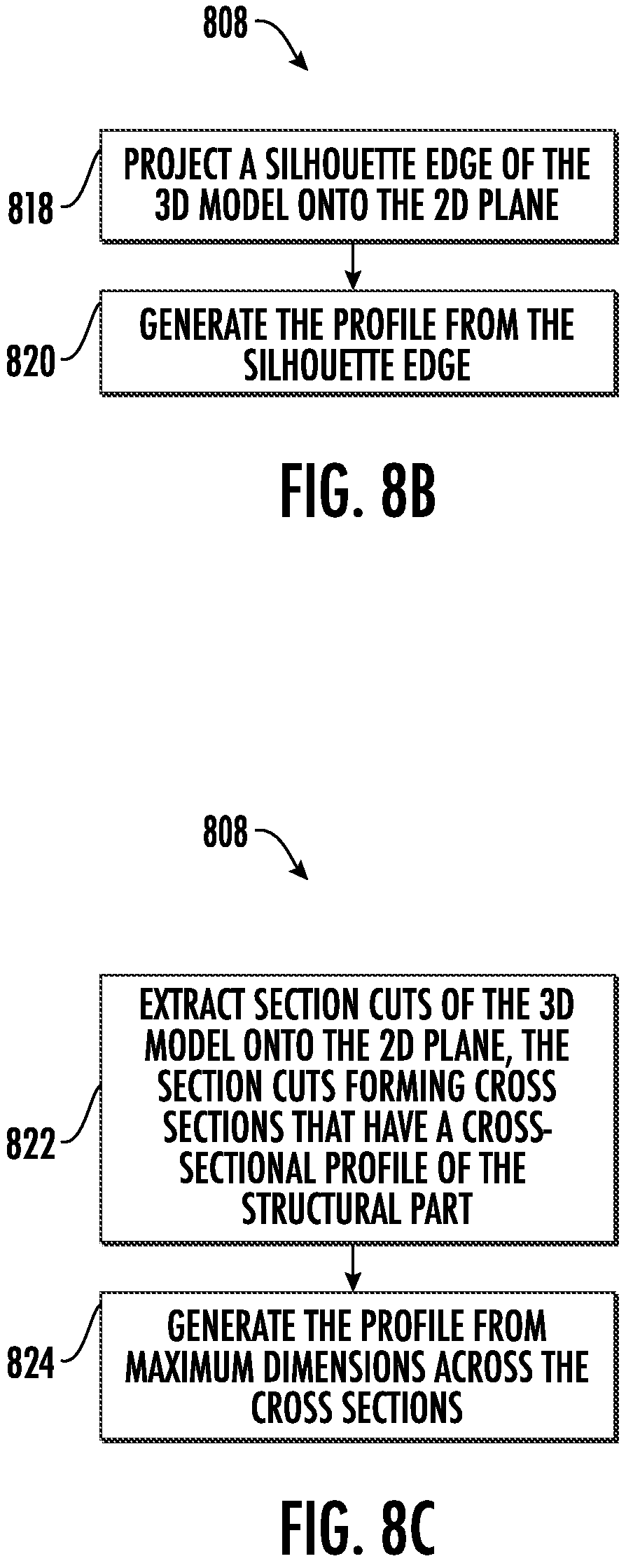 Patent US12367324 Figure 9 – Optimization of cross-sectional profile shapes for manufacture of structural parts