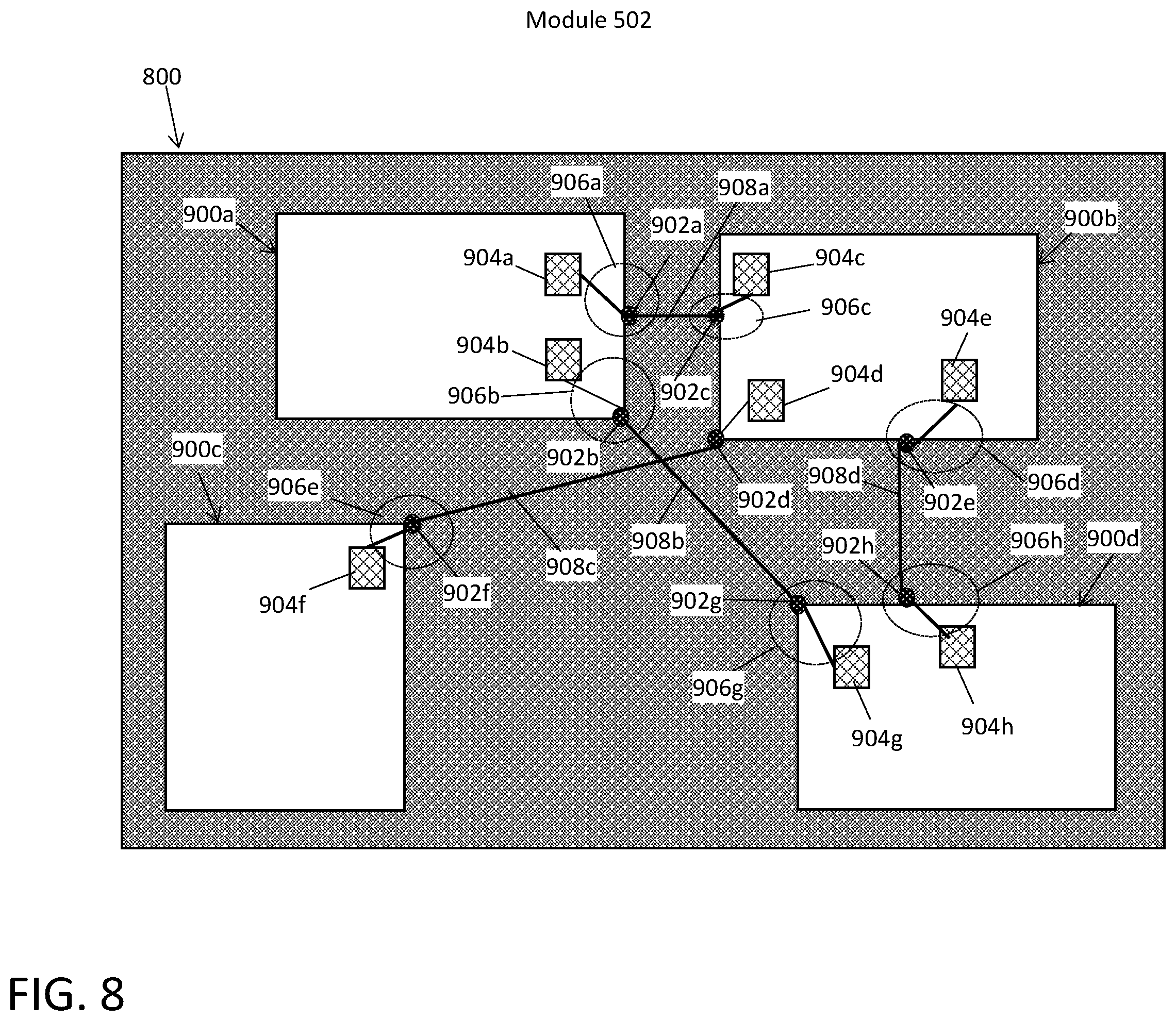 Patent US12367331 Figure 8 – Approach to child block pinning