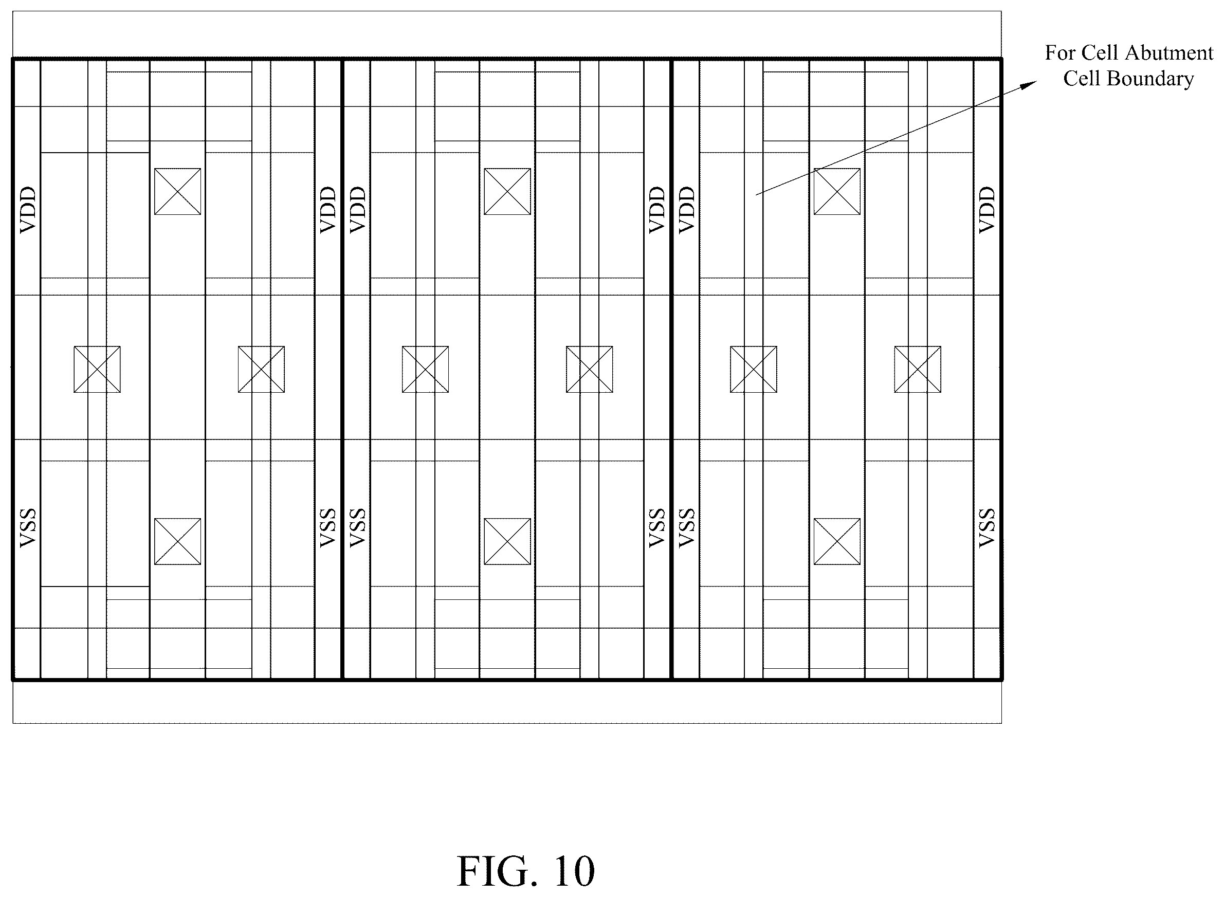 Patent US12367332 Figure 10 – Mixed poly pitch design solution for power trim