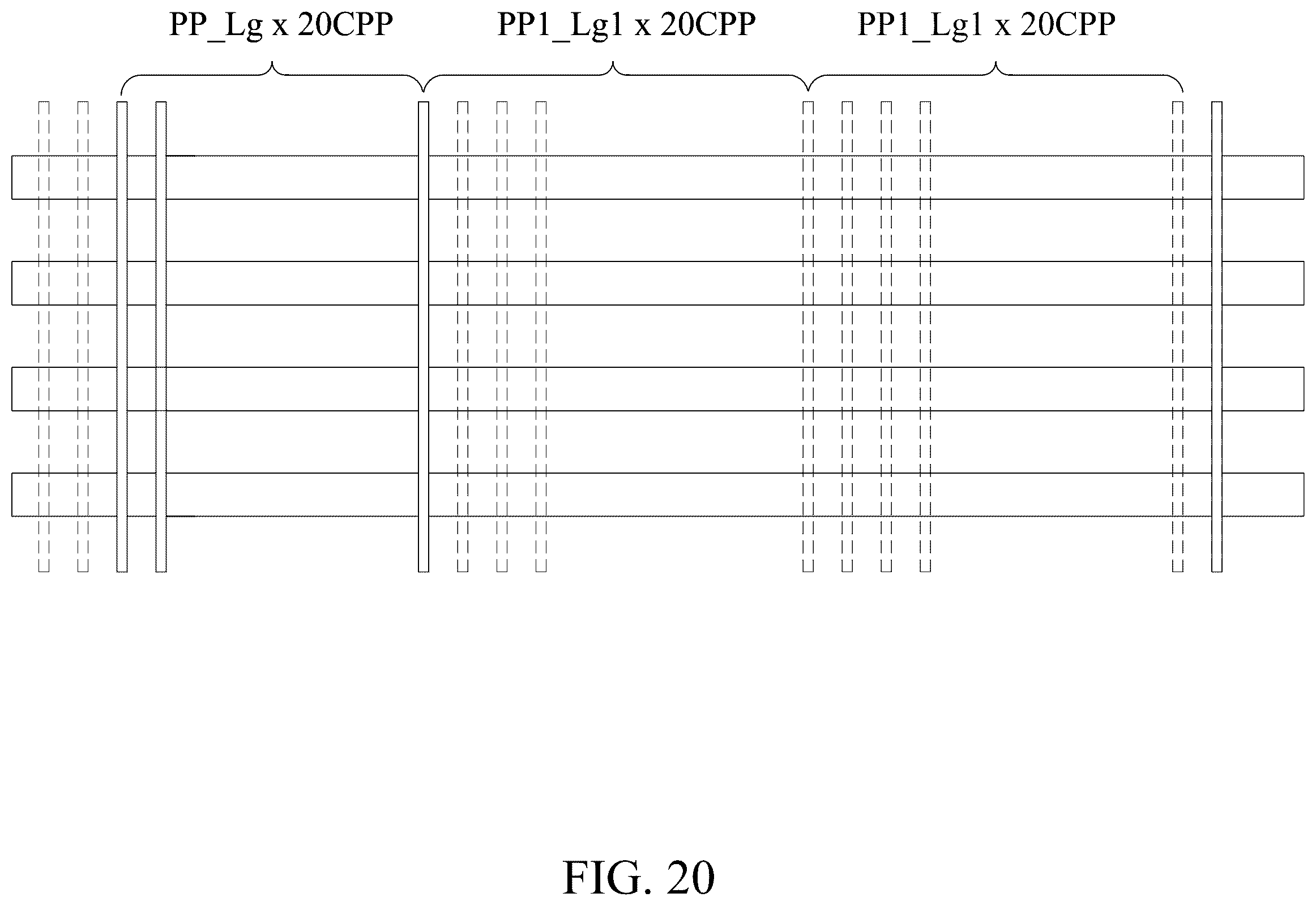 Patent US12367332 Figure 20 – Mixed poly pitch design solution for power trim