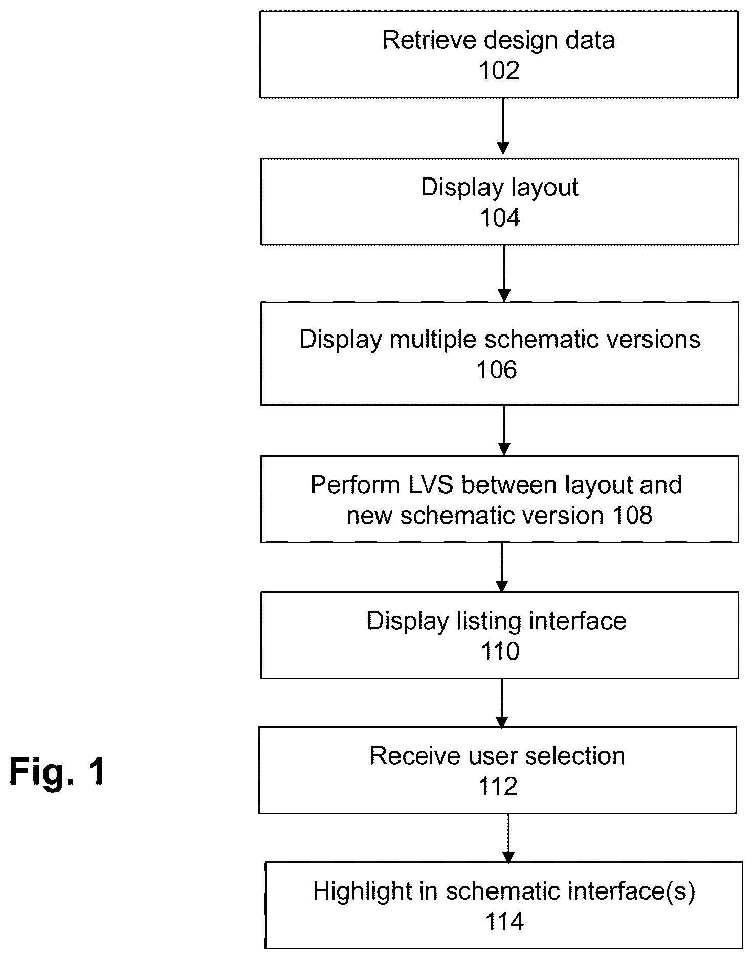 Patent US12367335 Figure 1 – Method and system to facilitate review of schematics for an electronic design