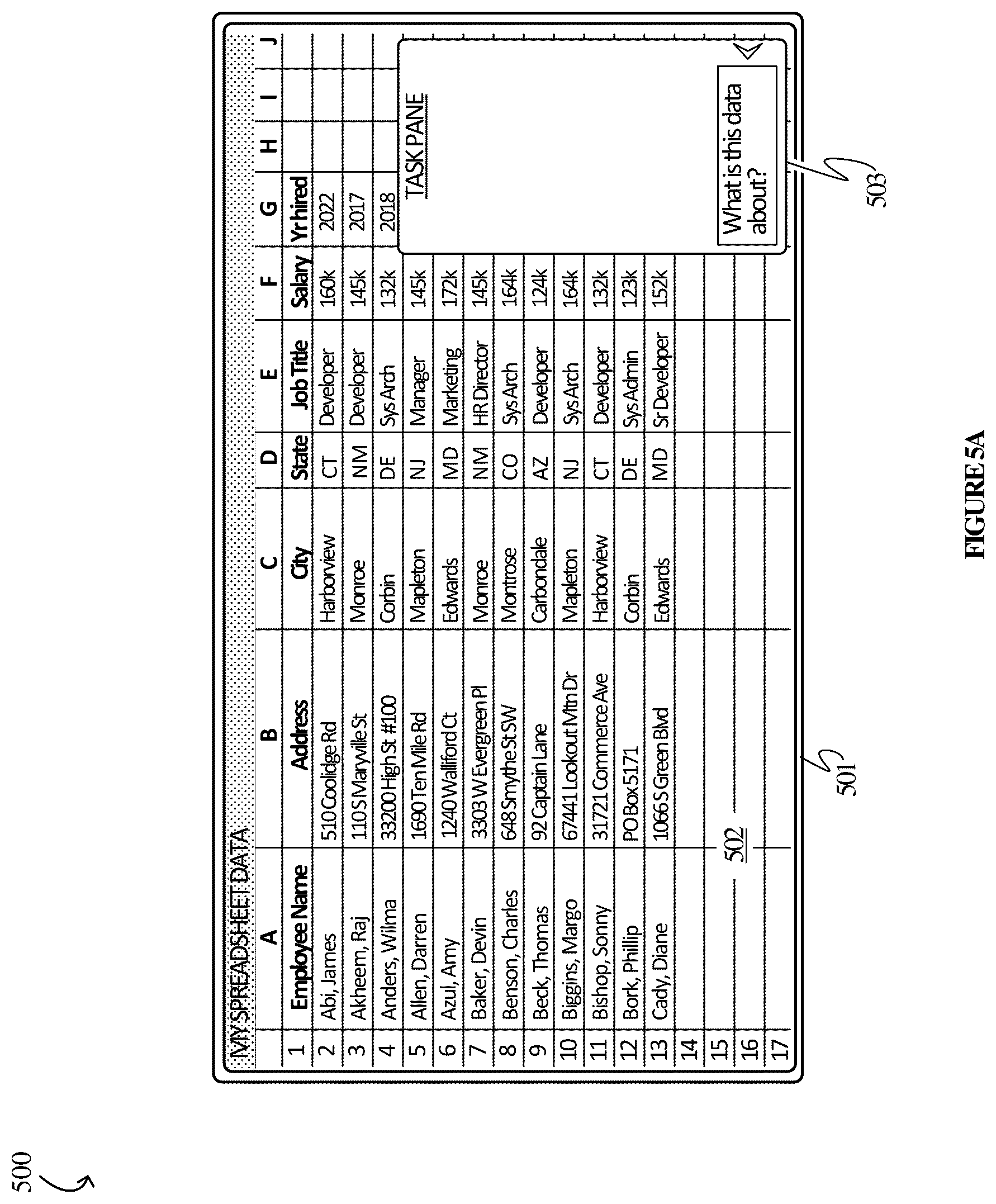 Patent US12367336 Figure 5 – Chain of thought reasoning for LLM integrations in spreadsheet environments