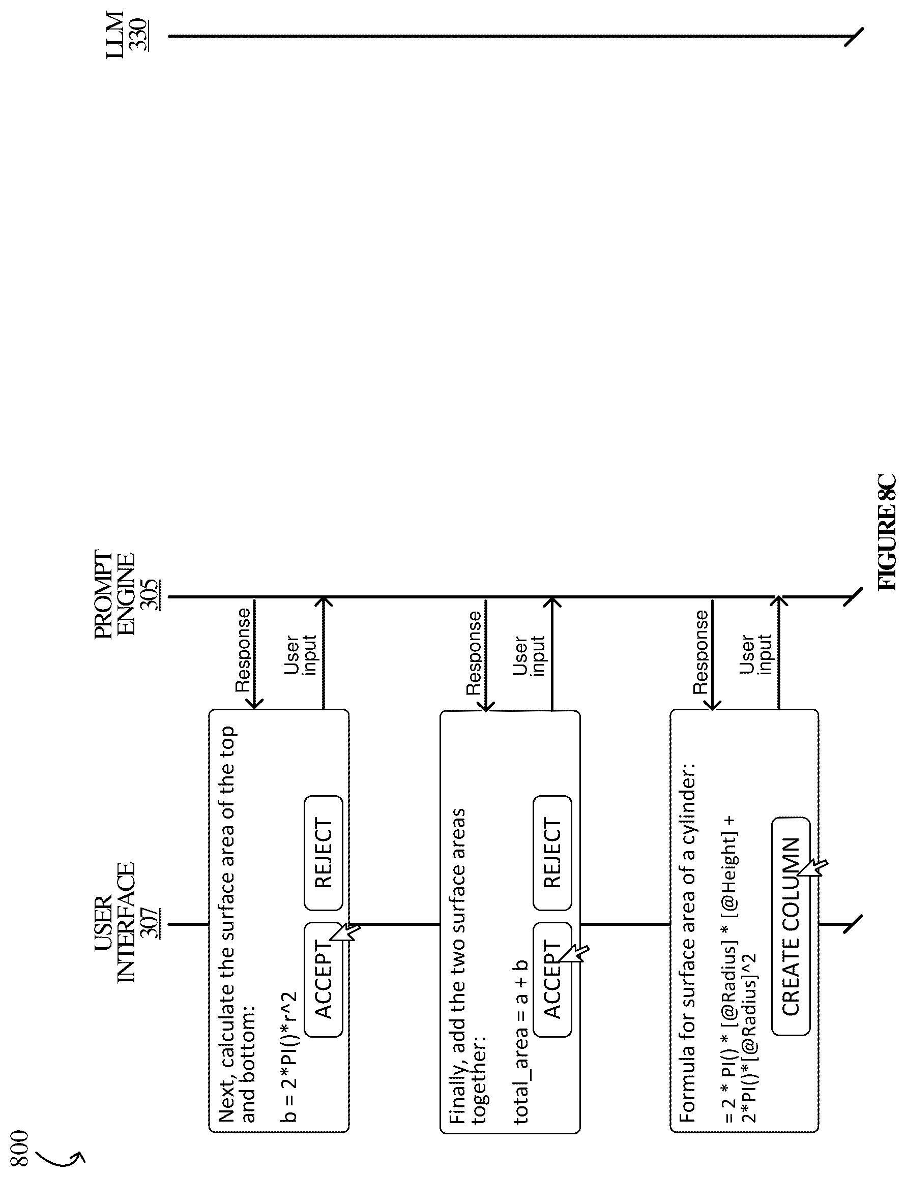 Patent US12367336 Figure 17 – Chain of thought reasoning for LLM integrations in spreadsheet environments