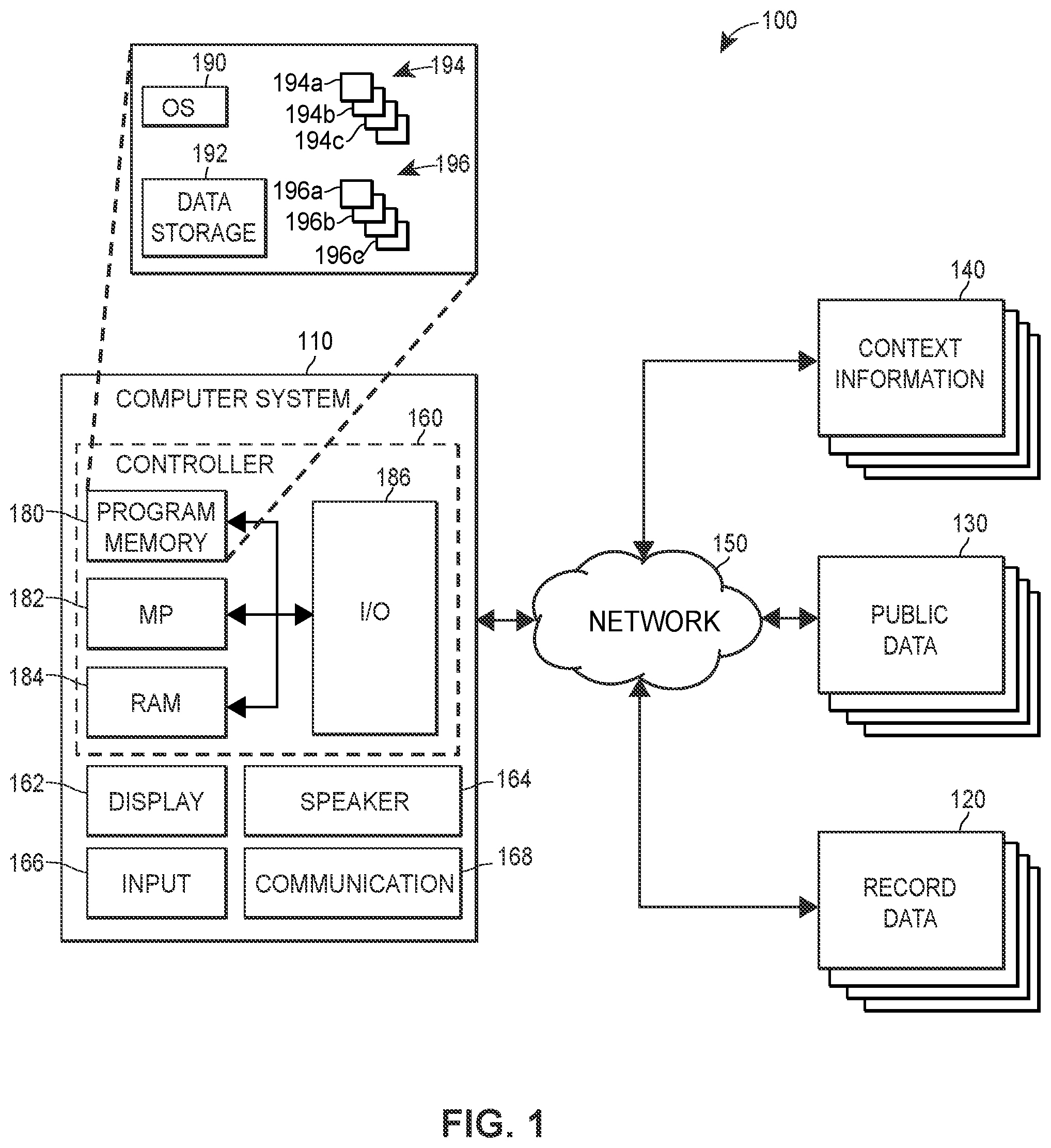 Patent US12367339 — Methods and systems for dynamic procurement data mining — Figure 1