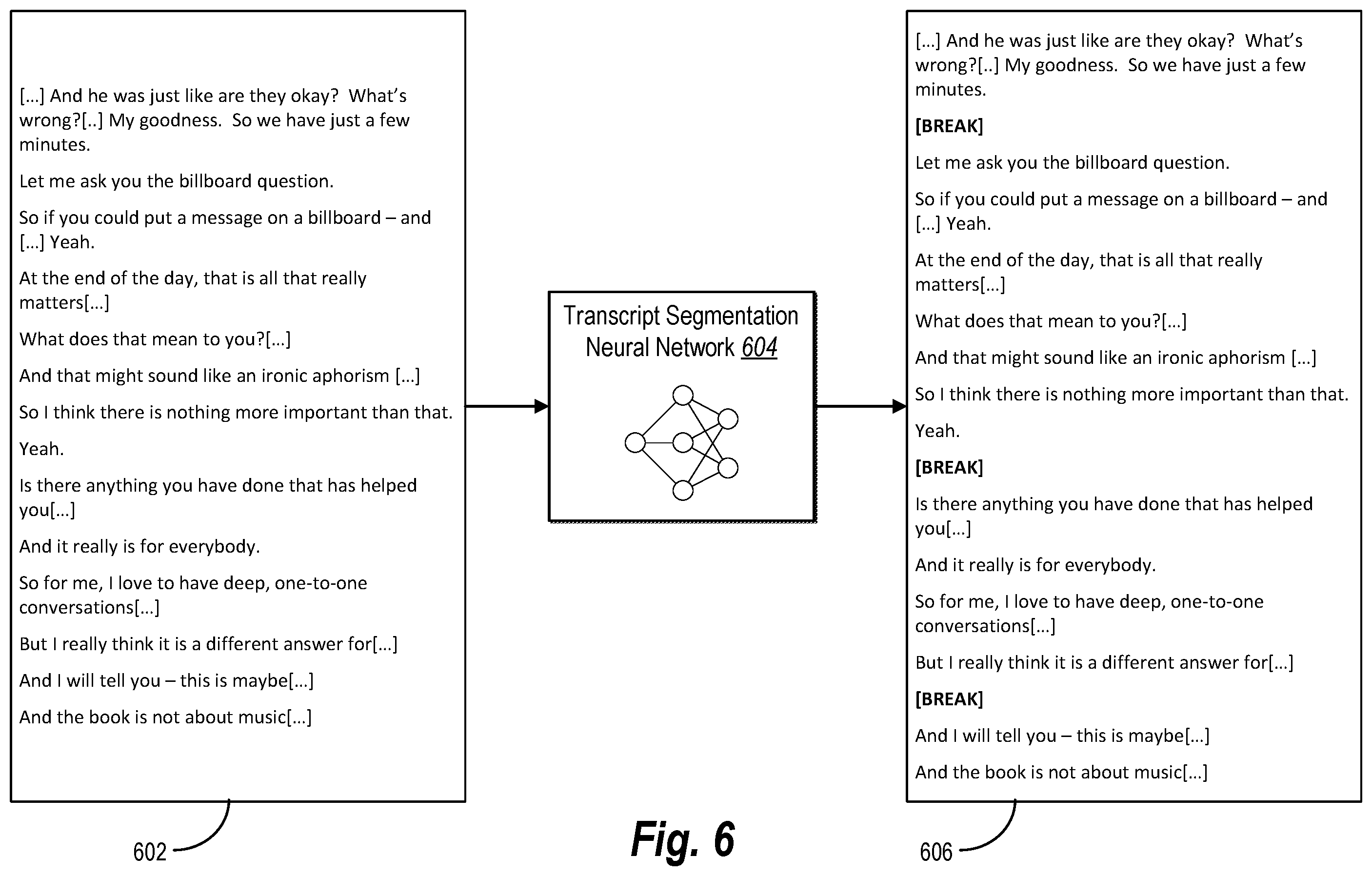 Patent US12367344 Figure 6 – Curricular next conversation prediction pretraining for transcript segmentation