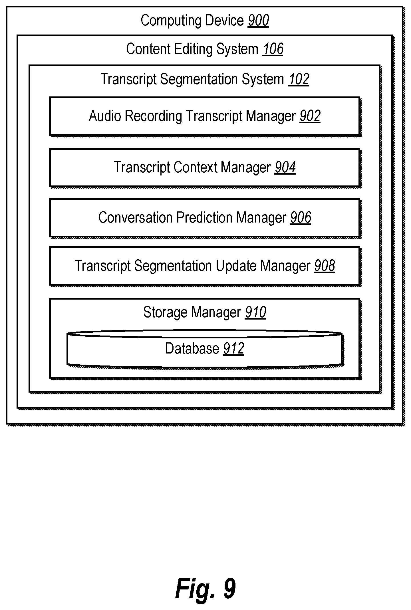 Patent US12367344 Figure 9 – Curricular next conversation prediction pretraining for transcript segmentation