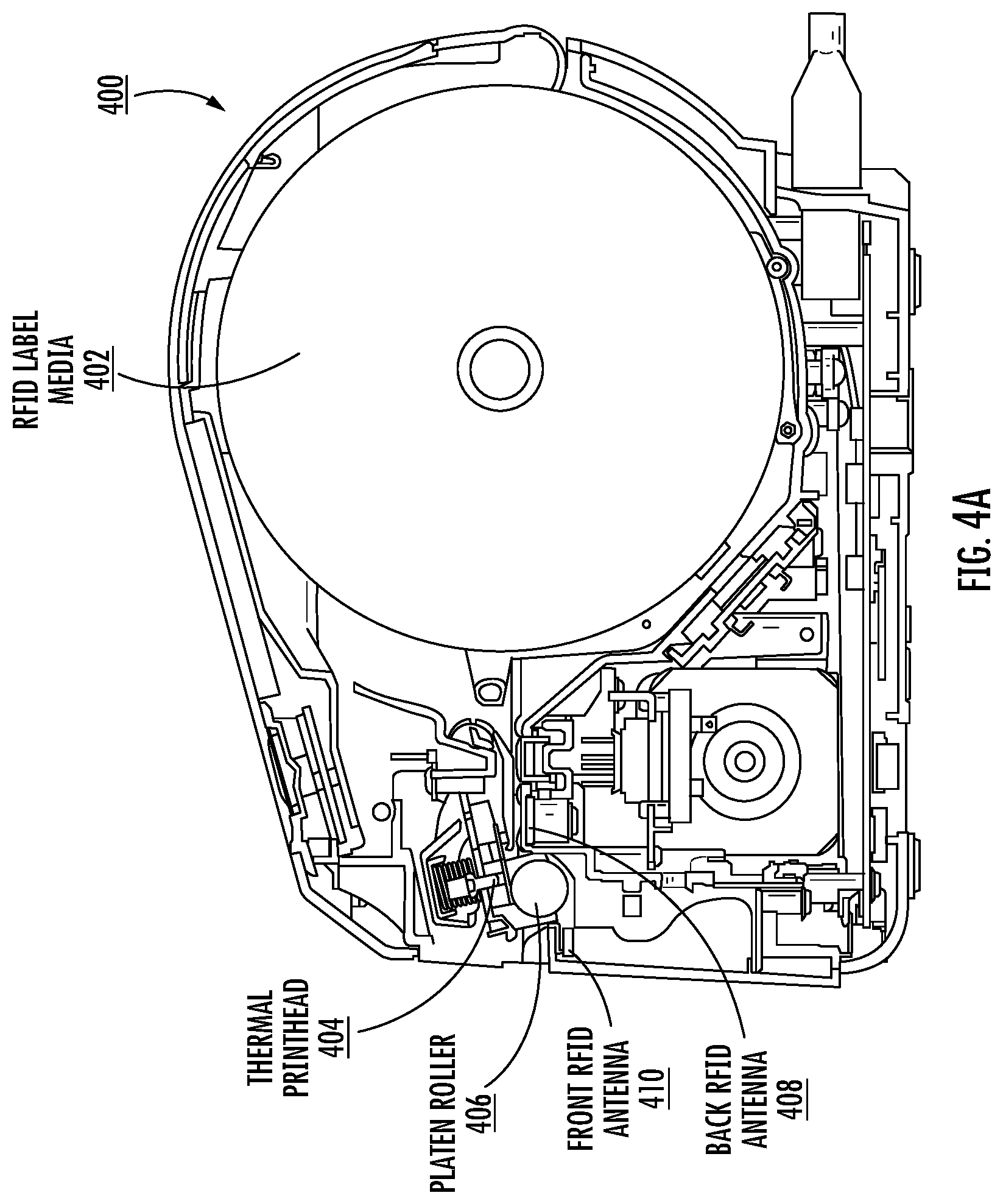 Patent US12367356 Figure 4 – Multi-antenna RFID printer