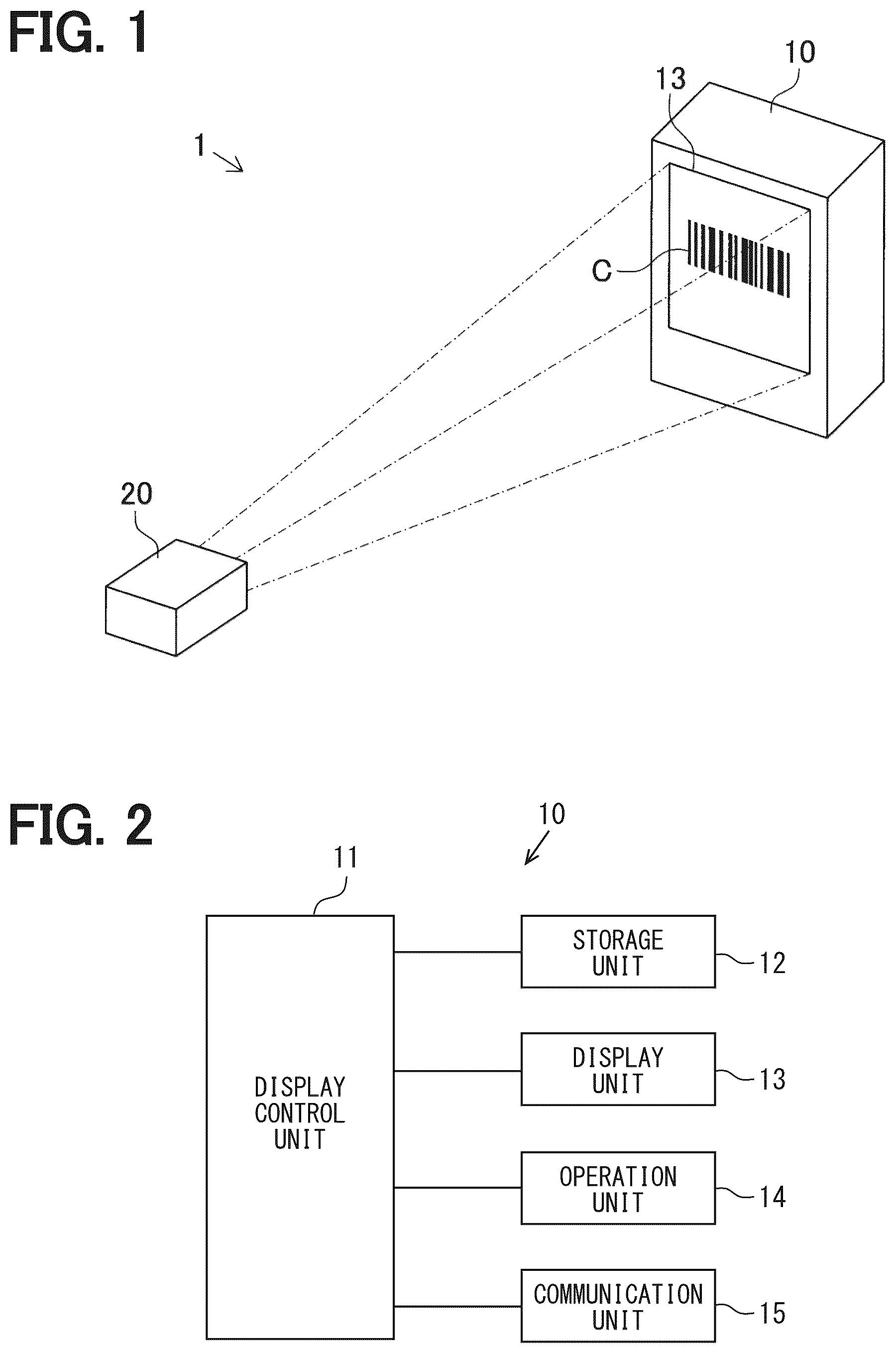 Patent US12367364 Figure 1 – Information code display device and information code display system