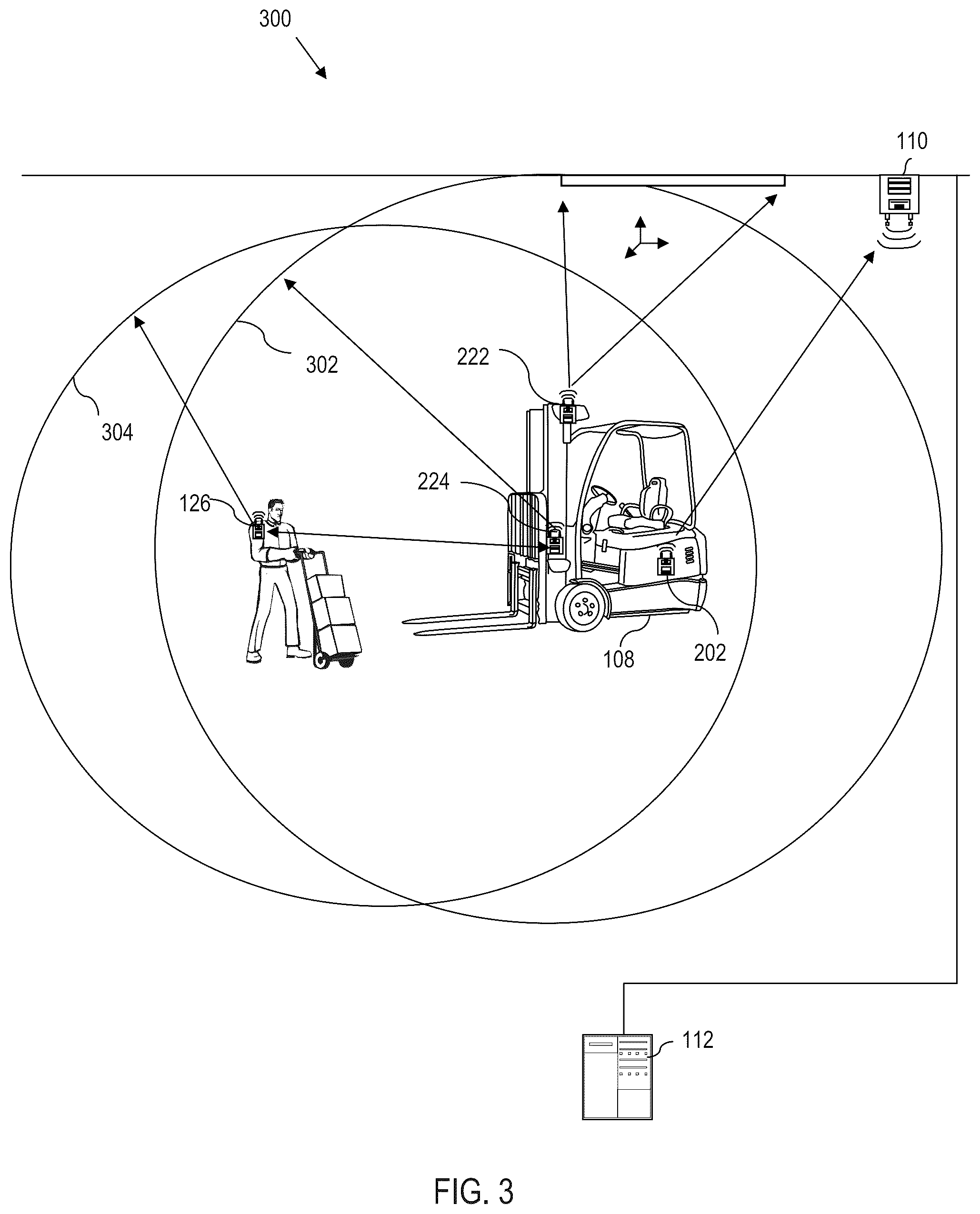 Patent US12367367 Figure 3 – Indirect electronic badge tracking