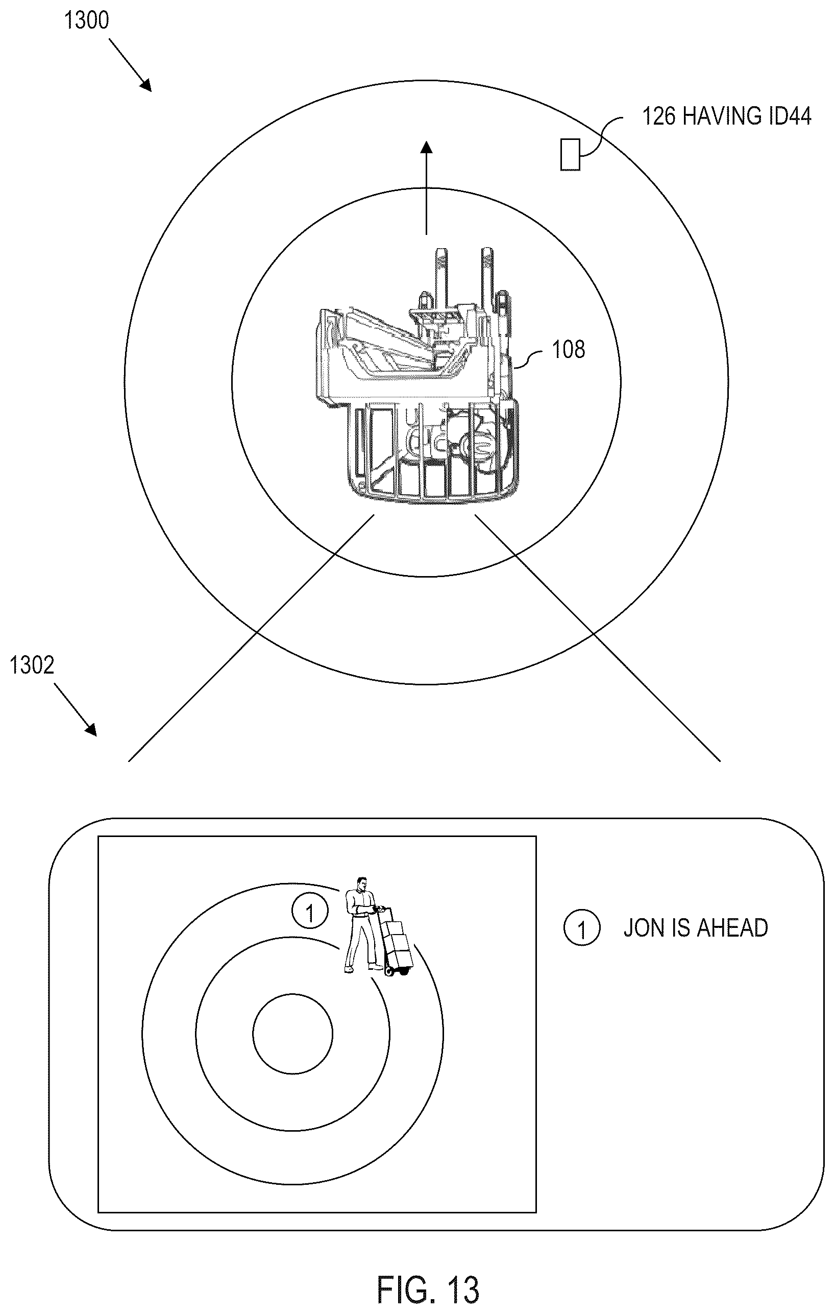 Patent US12367367 Figure 13 – Indirect electronic badge tracking