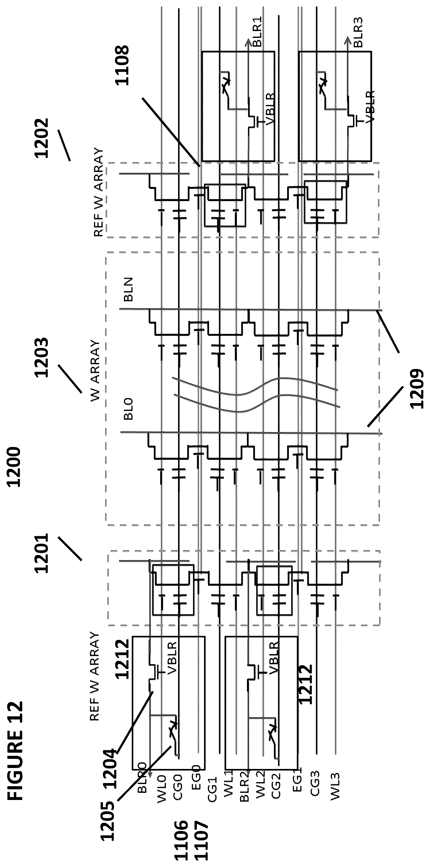 Patent US12367386 Figure 12 – Split array architecture for analog neural memory in a deep learning artificial neural network