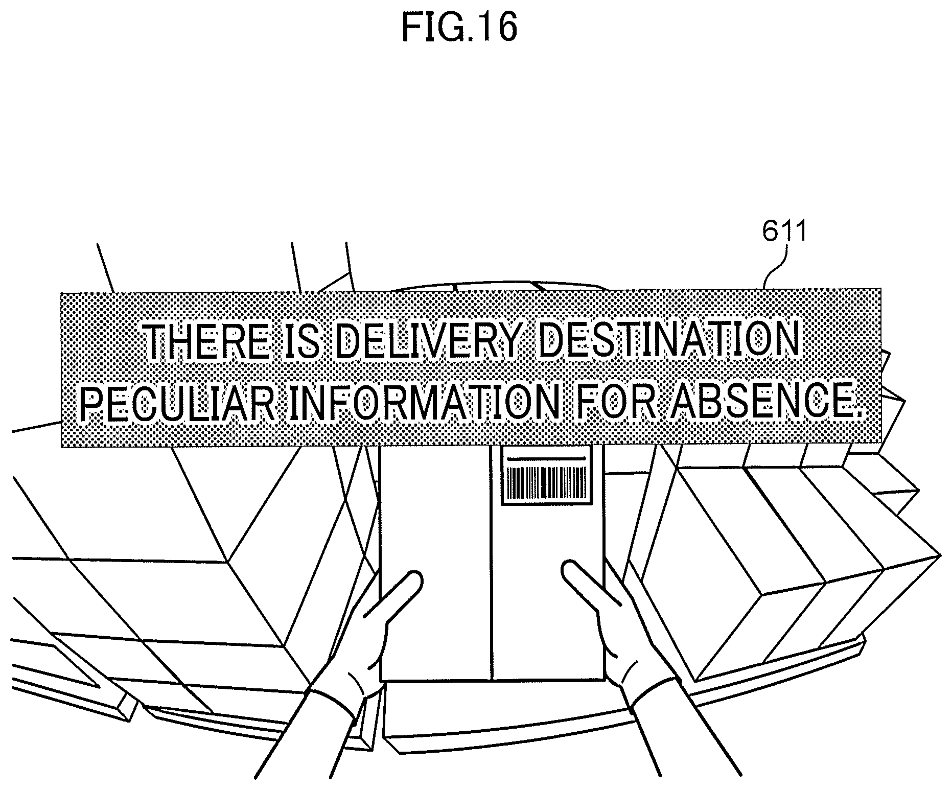 Patent US12367446 Figure 16 – Information processing system, delivery management method, wearable device, information processing method, and non-transitory computer readable recording medium storing information processing program
