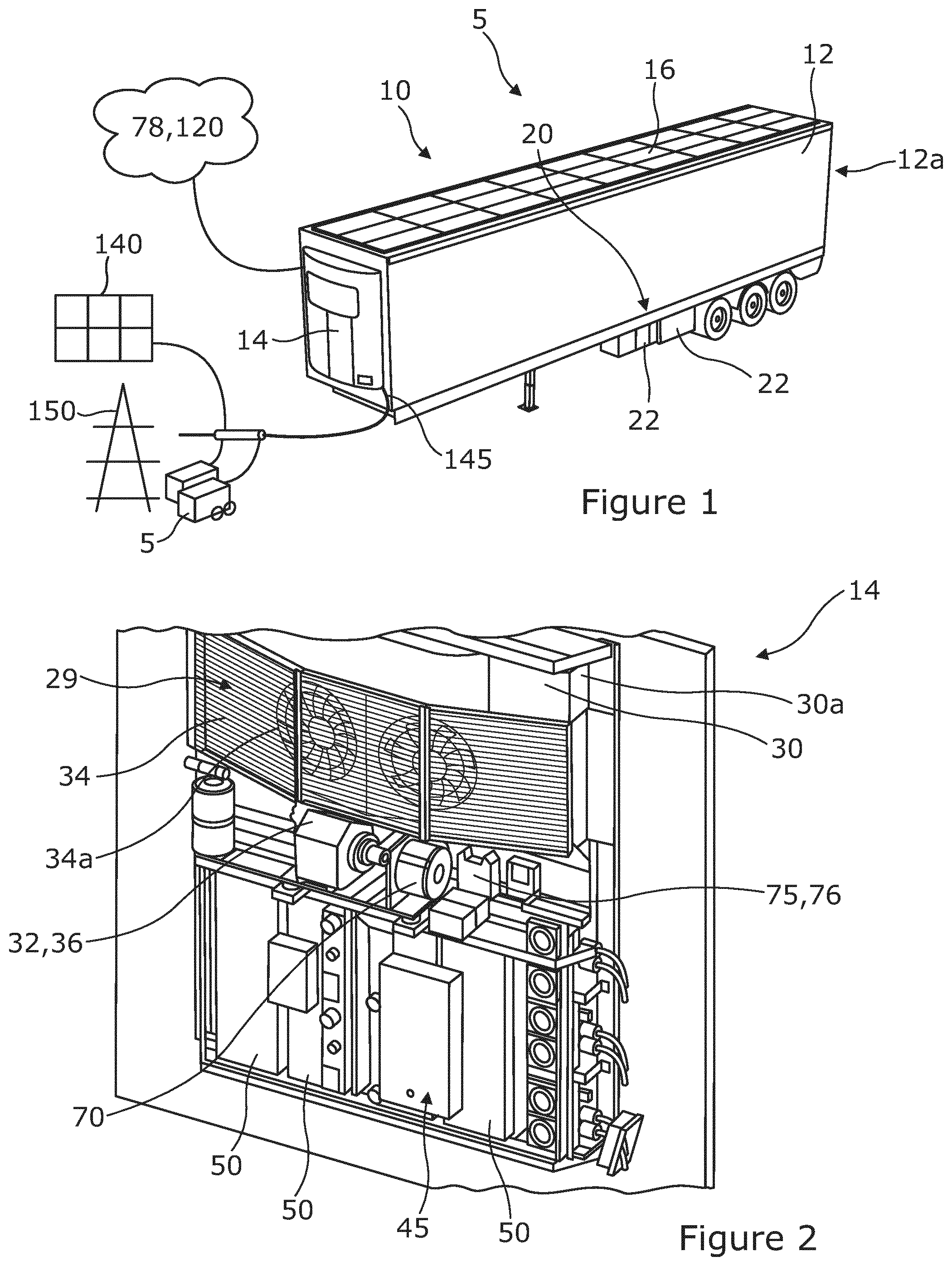 Patent US12367447 Figure 1 – Determining battery or solar panel capacity for an electric refrigeration unit