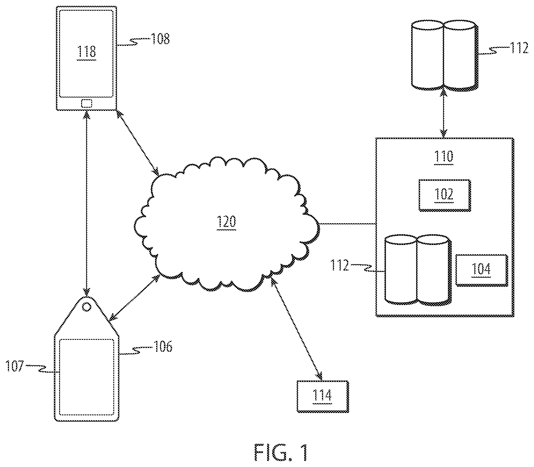 Patent US12367449 Figure 1 – Shipping items using an electronic shipping label device