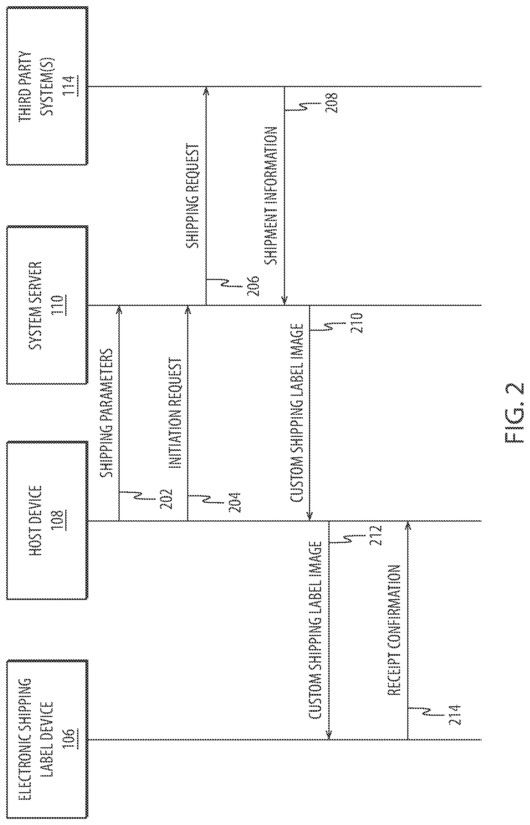 Patent US12367449 Figure 2 – Shipping items using an electronic shipping label device