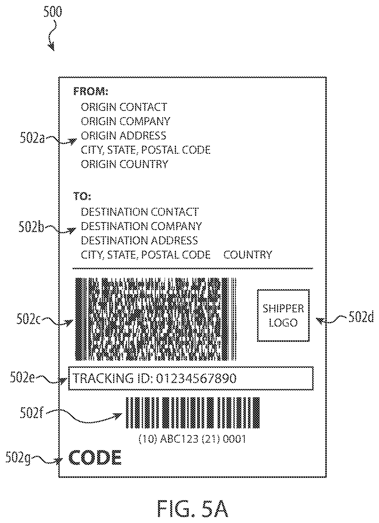 Patent US12367449 Figure 5 – Shipping items using an electronic shipping label device