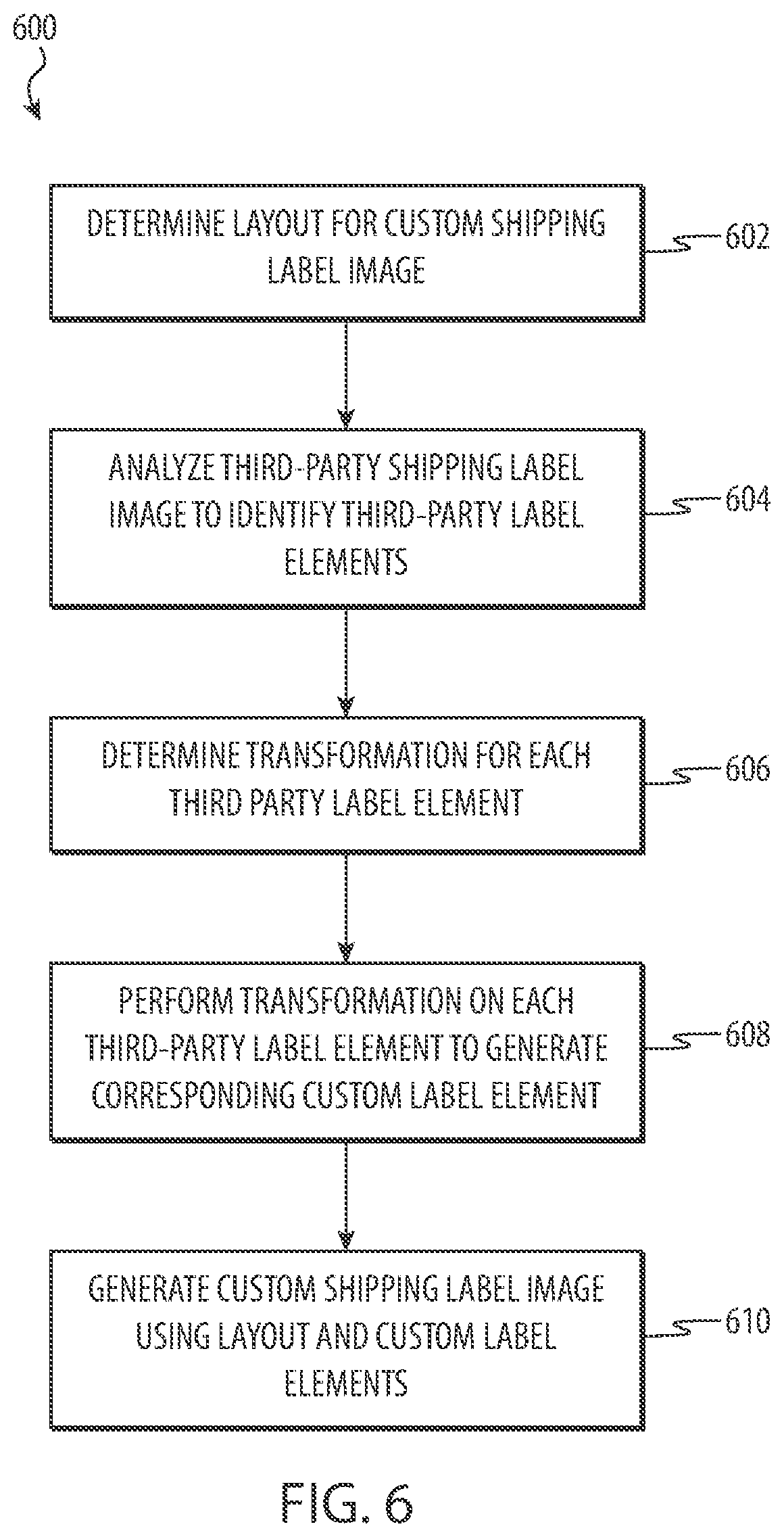 Patent US12367449 Figure 7 – Shipping items using an electronic shipping label device