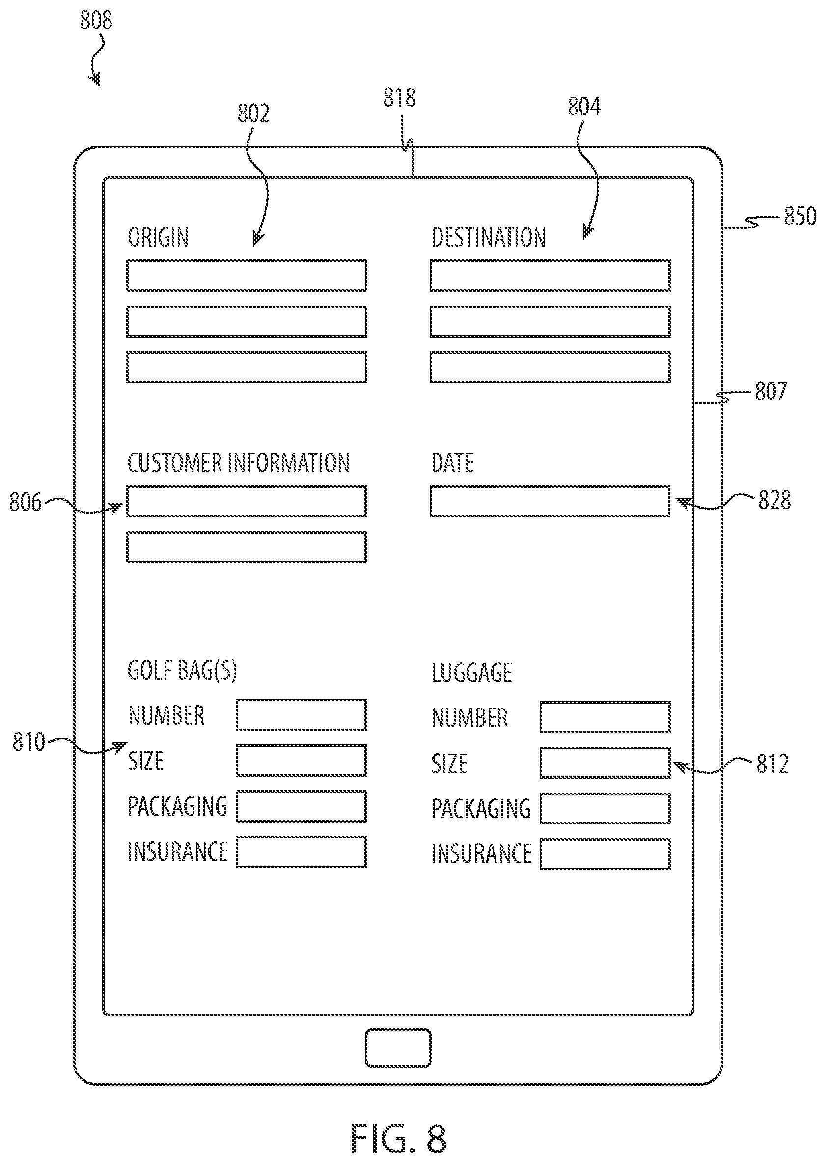 Patent US12367449 Figure 9 – Shipping items using an electronic shipping label device