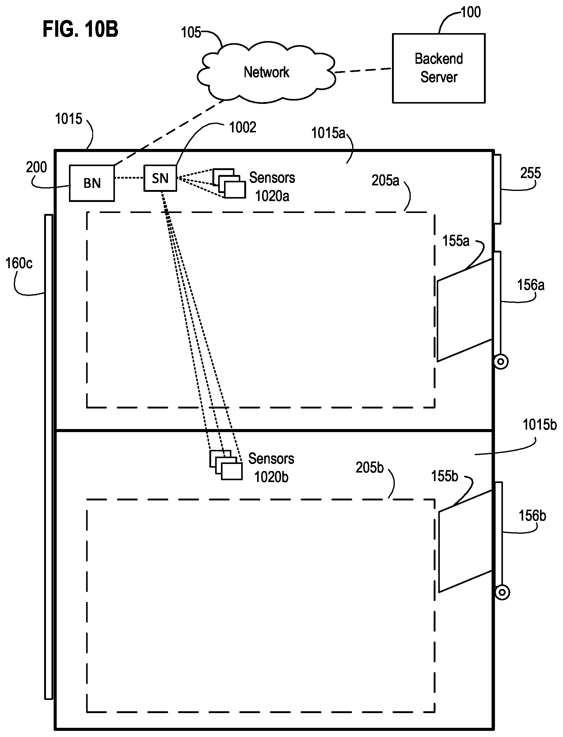 Patent US12367453 Figure 15 – Enhanced connected logistics receptacle apparatus, systems, and methods that selectively retrieve and report event information to a backend server to initiate a dispatched logistics operation related to a delivery item