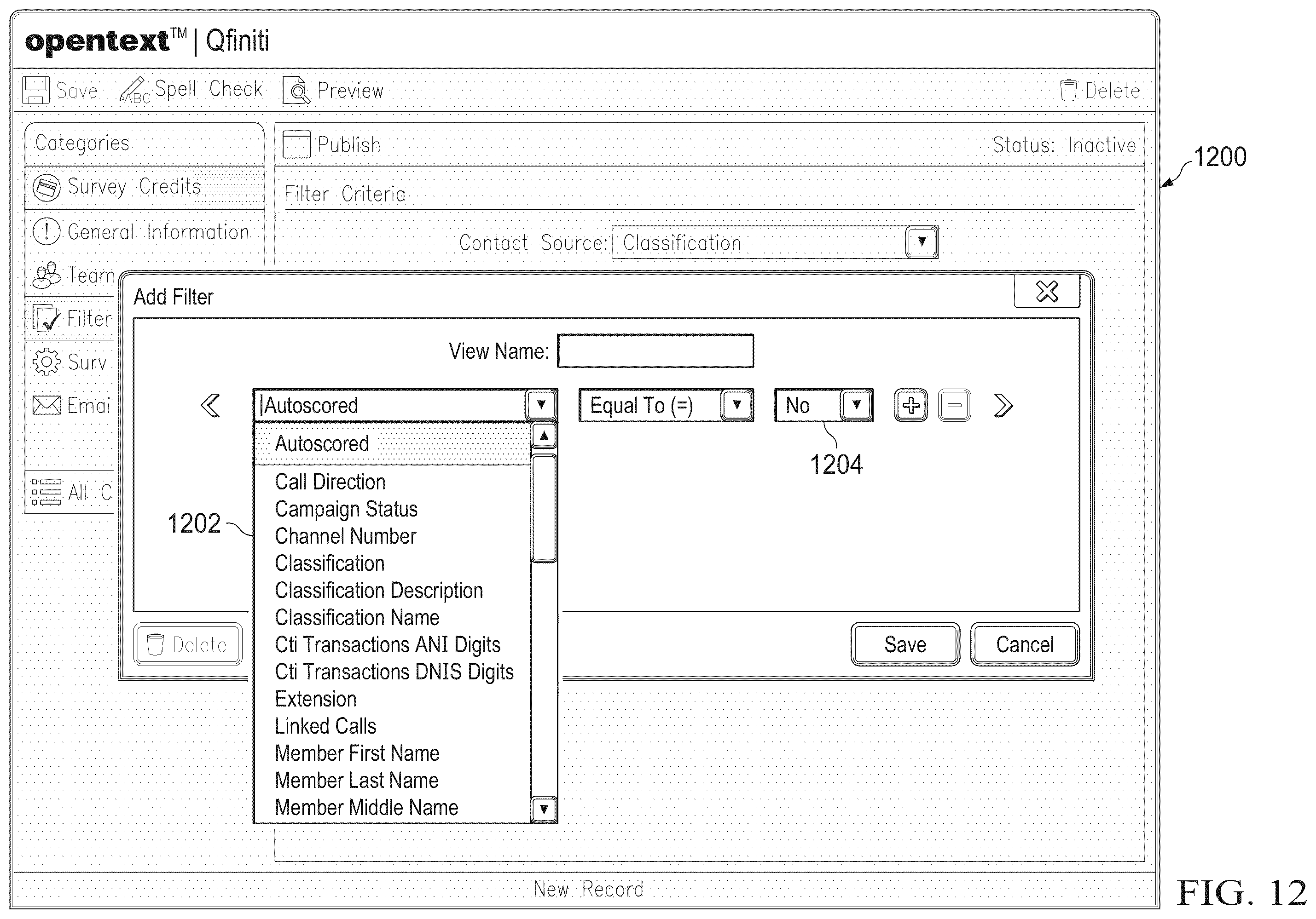 Patent US12367506 Figure 12 – Data processing systems and methods for controlling an automated survey system