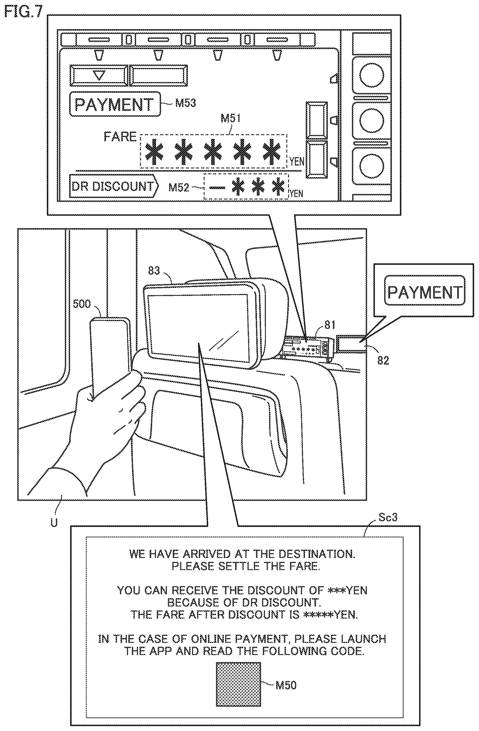 Patent US12367514 Figure 7 – Taxi vehicle management method and taxi vehicle management system