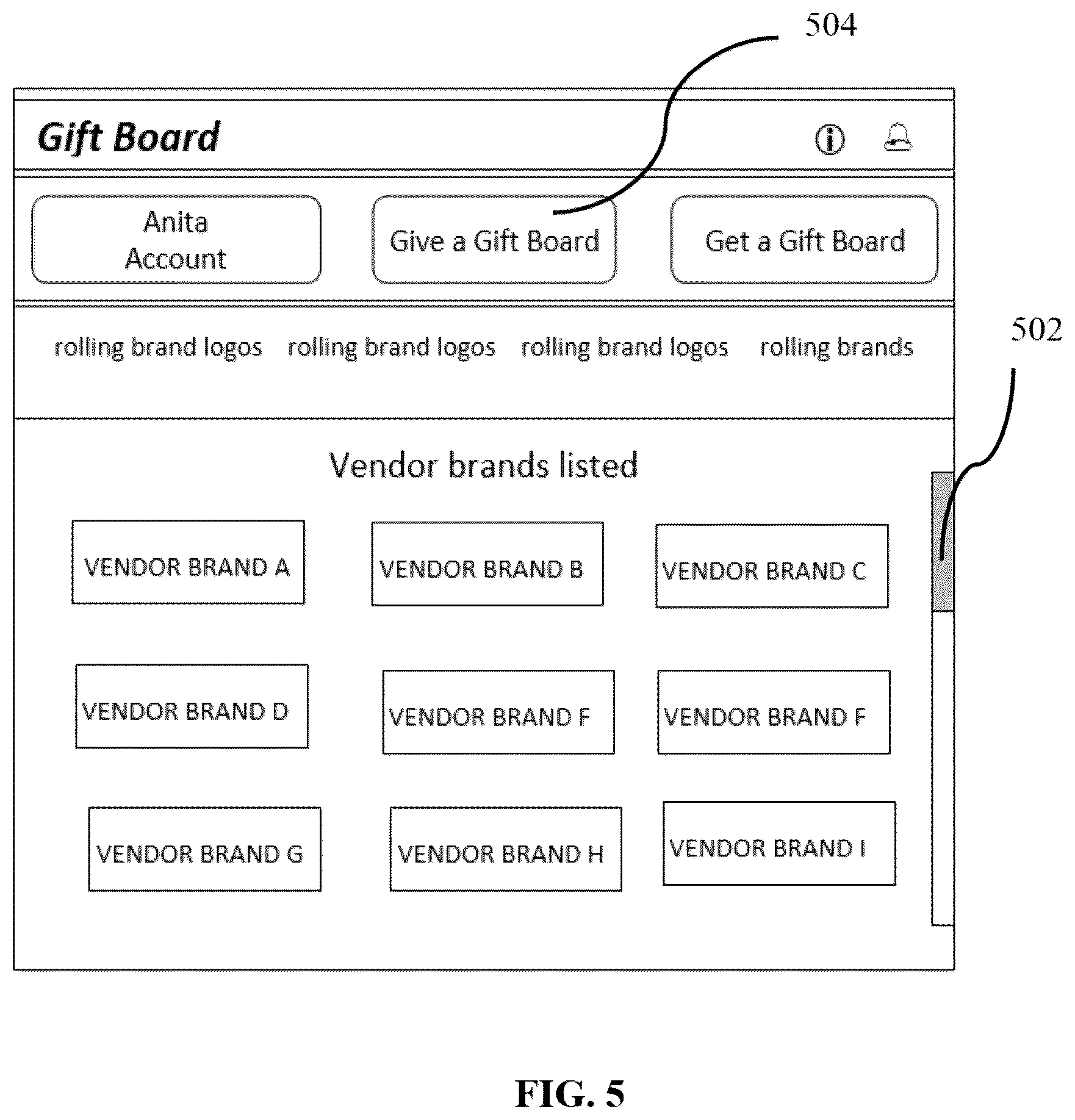 Patent US12367522 Figure 5 – Gift transaction system and method for creating a custom-made digital mall of gifts