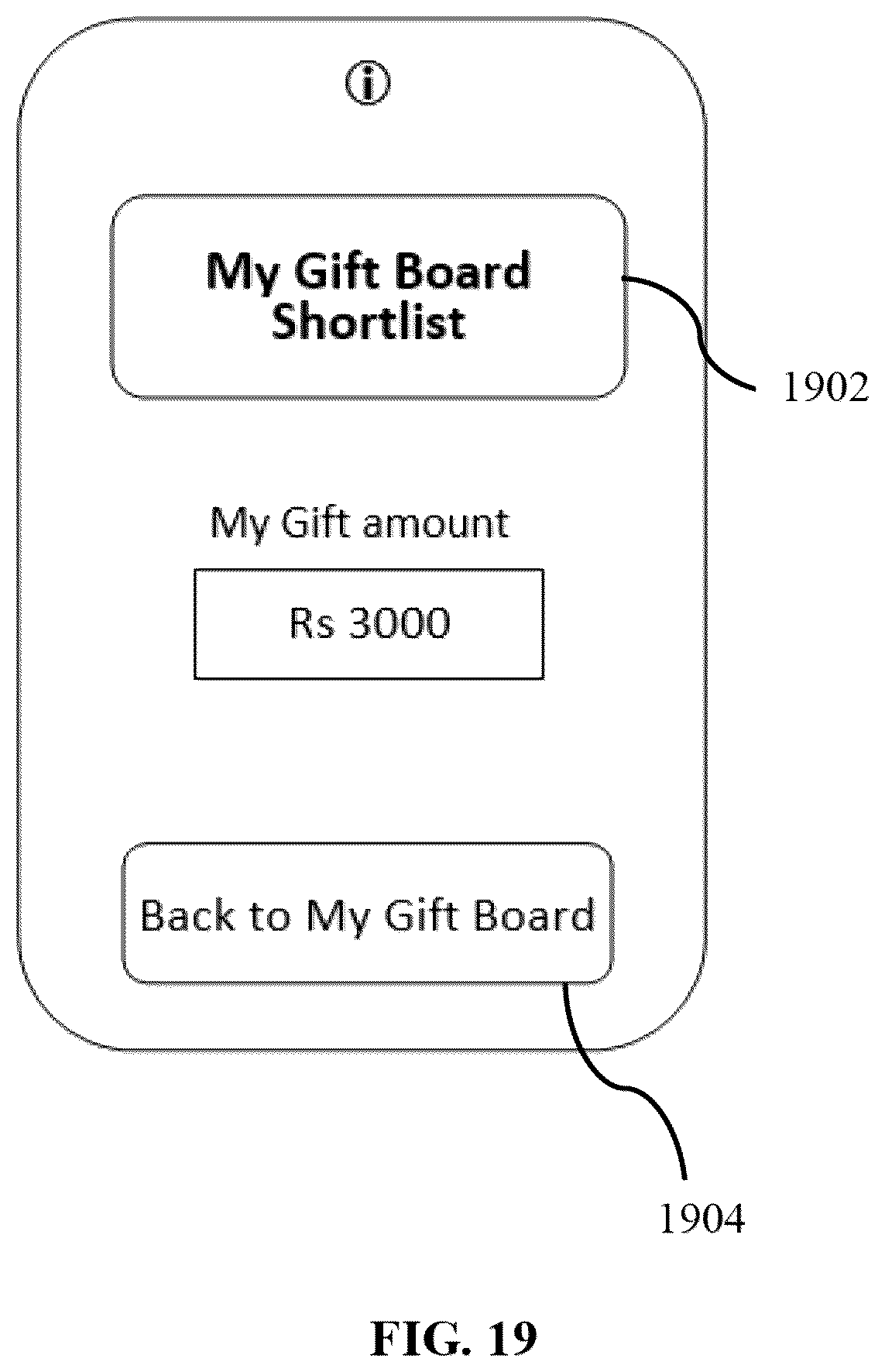 Patent US12367522 Figure 19 – Gift transaction system and method for creating a custom-made digital mall of gifts