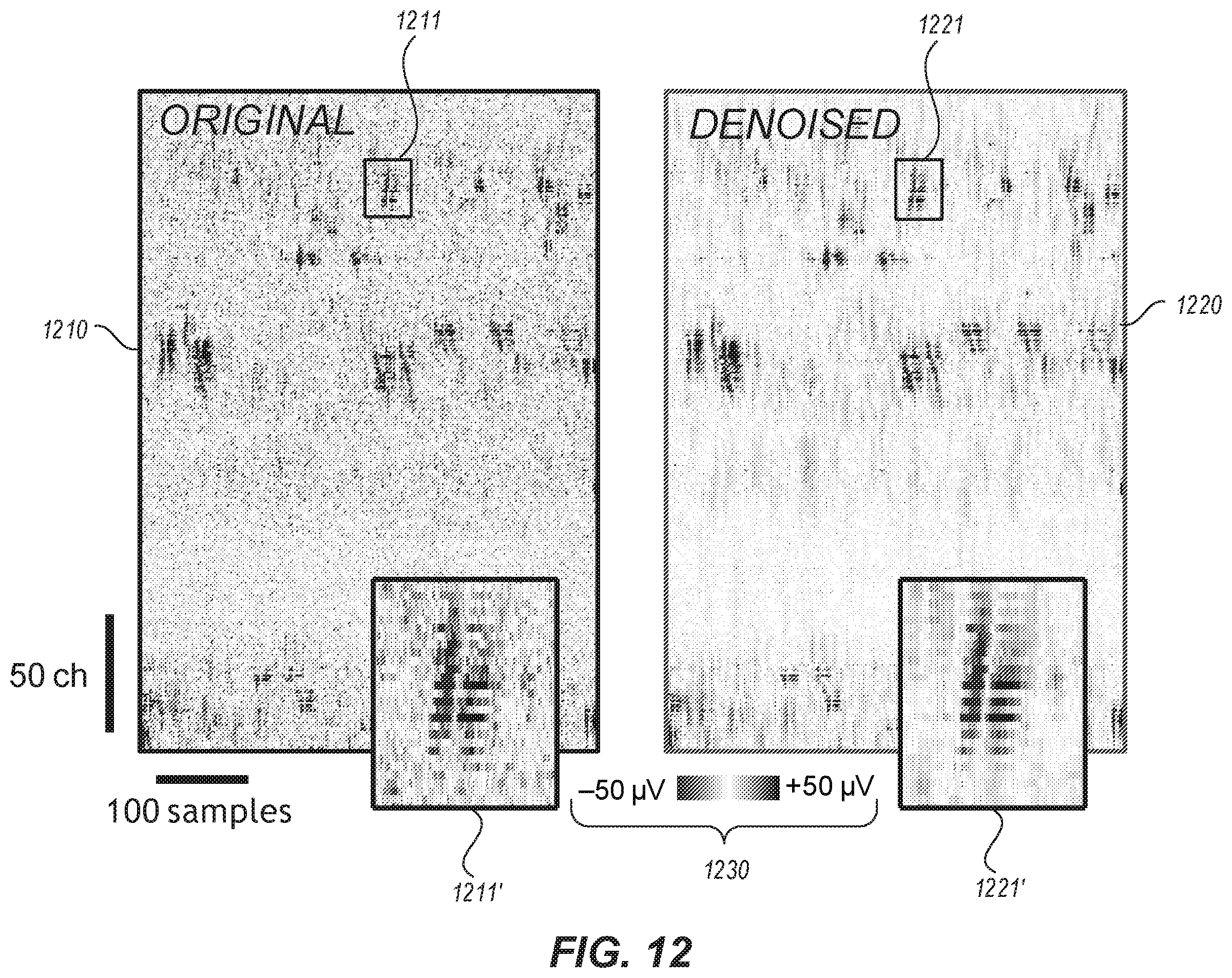 Patent US12367557 Figure 12 – Removing independent noise using DeepInterpolation