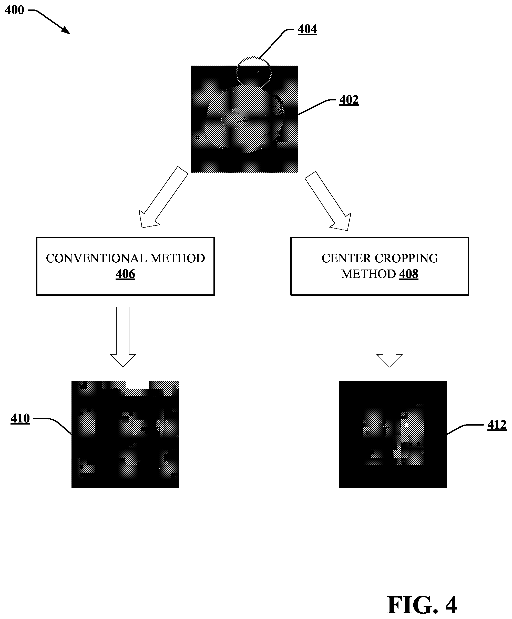 Patent US12367566 Figure 4 – Image anomaly detection by enhancing patched features