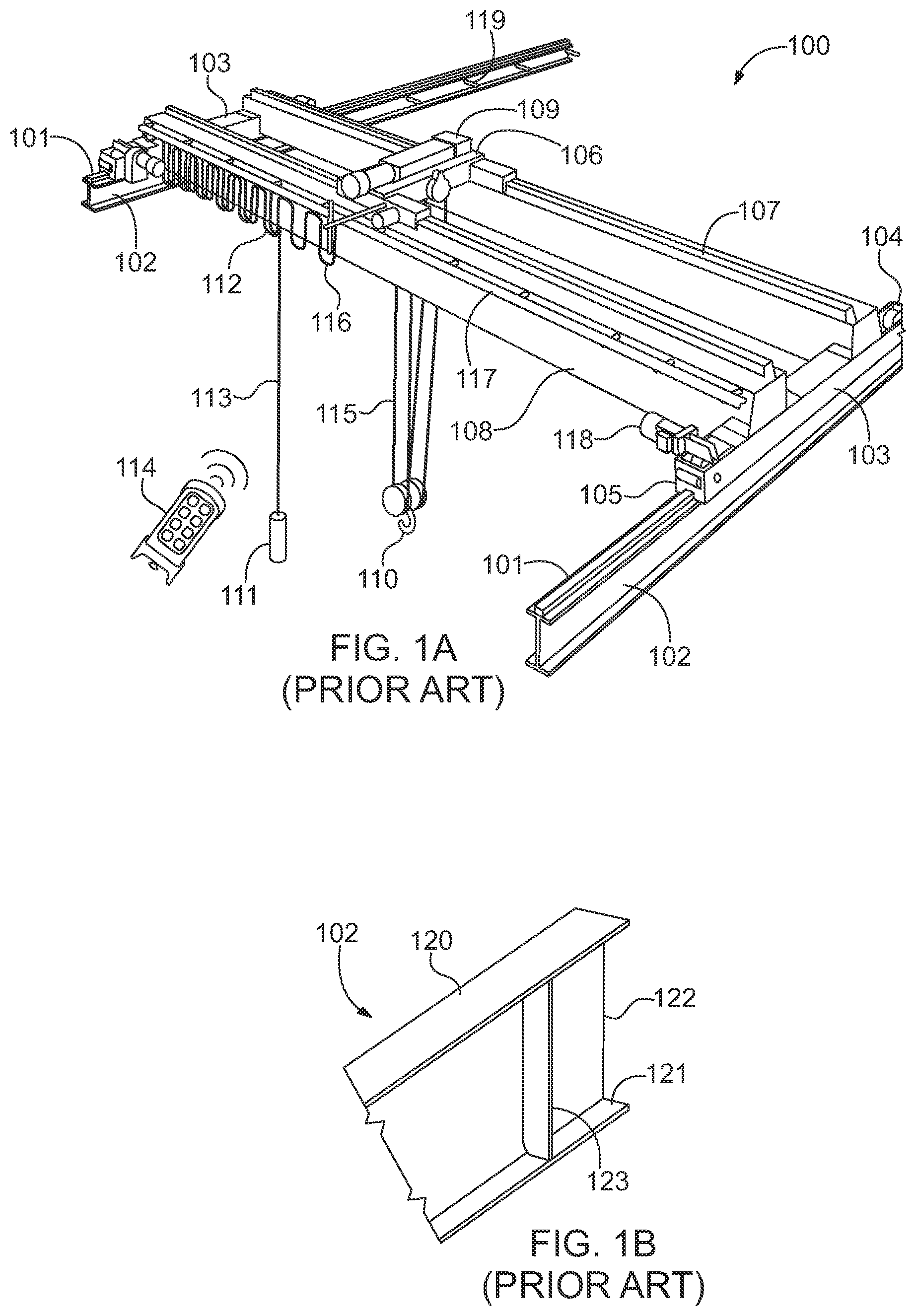 Patent US12367591 Figure 1 – Four-dimensional crane rail measurement systems