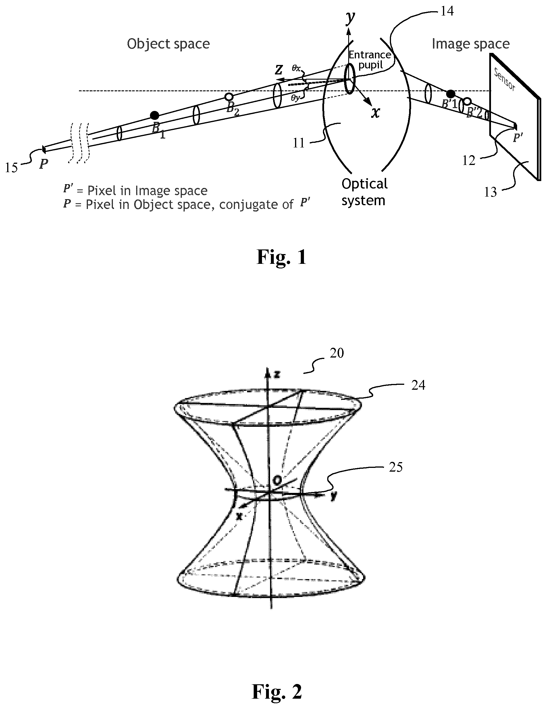 Patent US12367601 Figure 1 – Apparatus and a method for generating data representative of a pixel beam