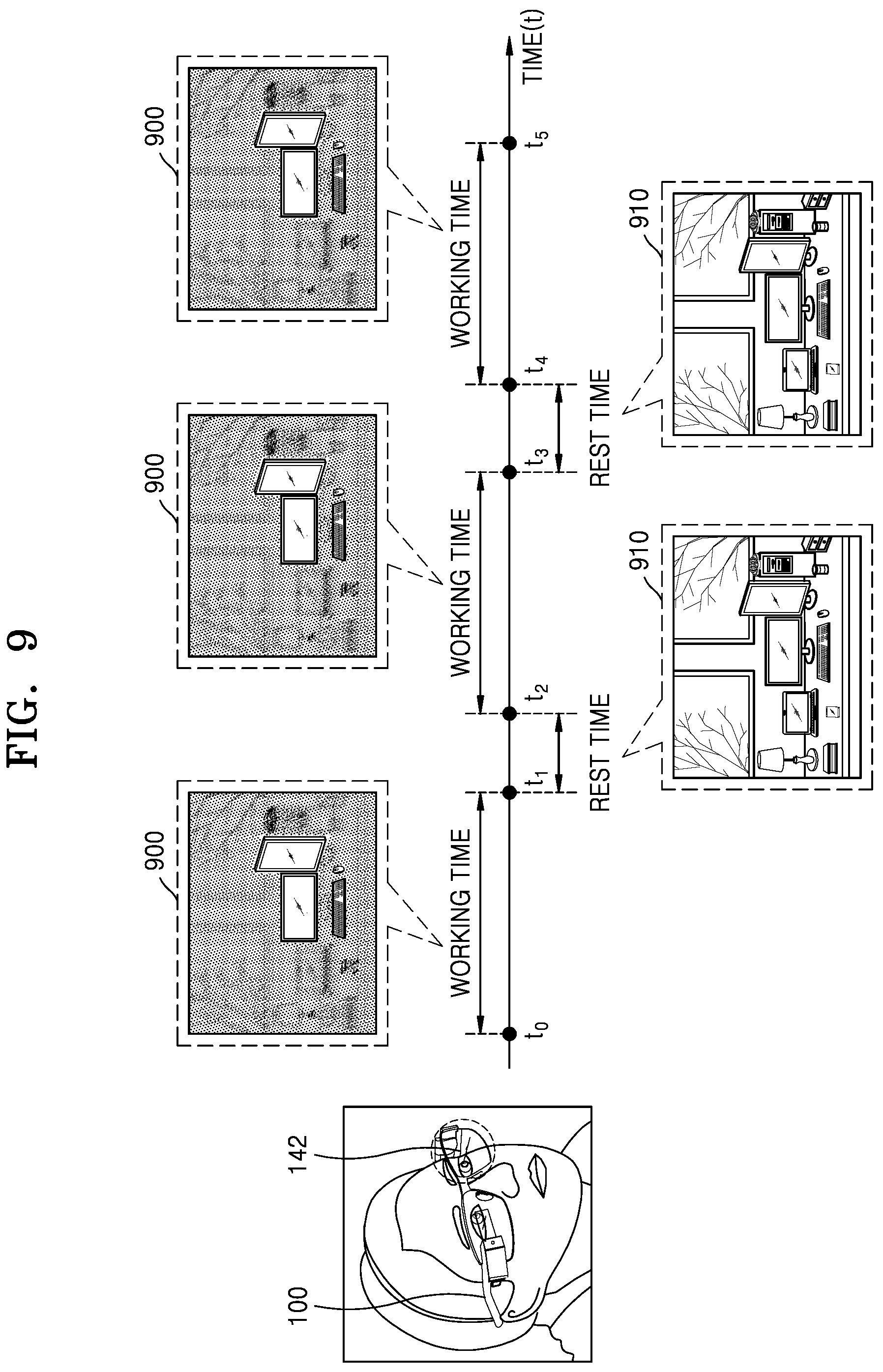 Patent US12367615 Figure 9 – Augmented reality device for blurring images and operating method thereof