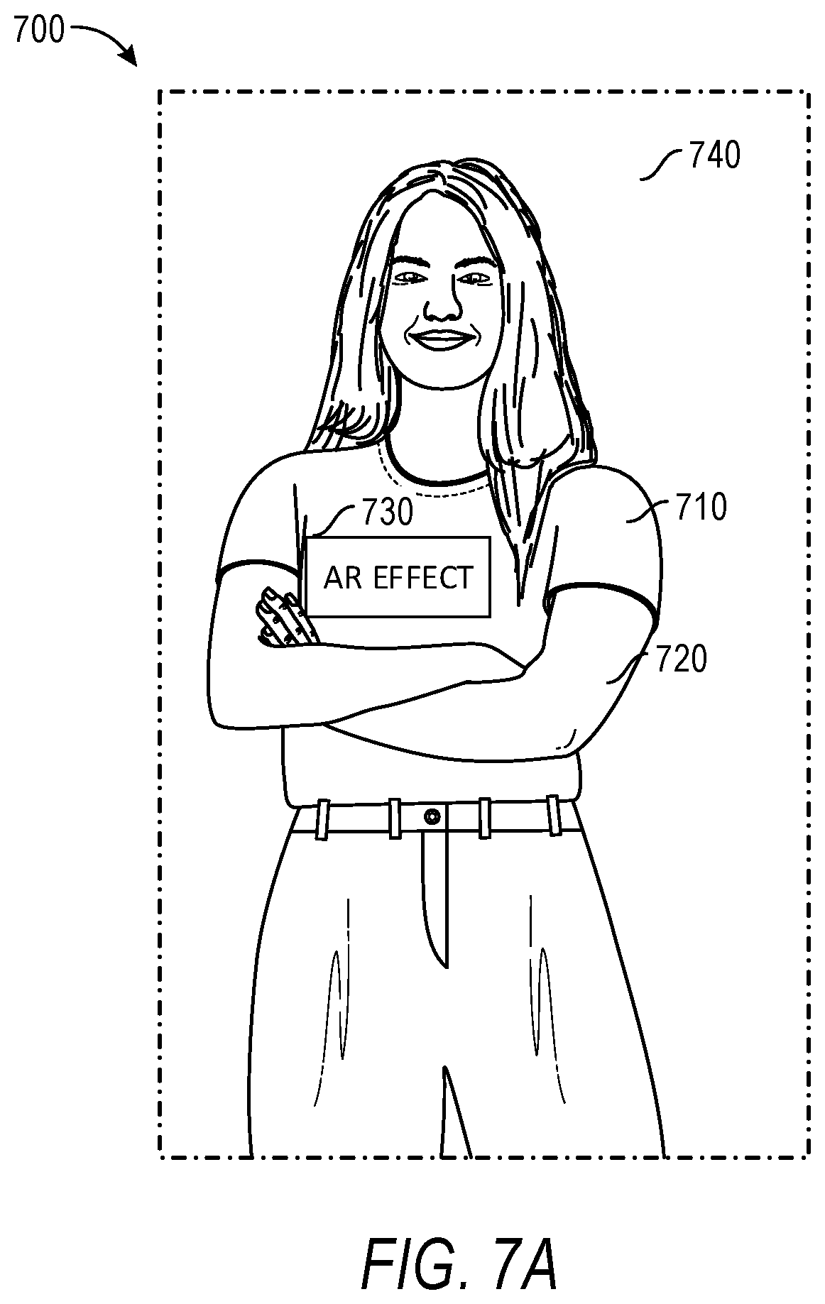 Patent US12367616 Figure 7 – Controlling interactive fashion based on facial expressions