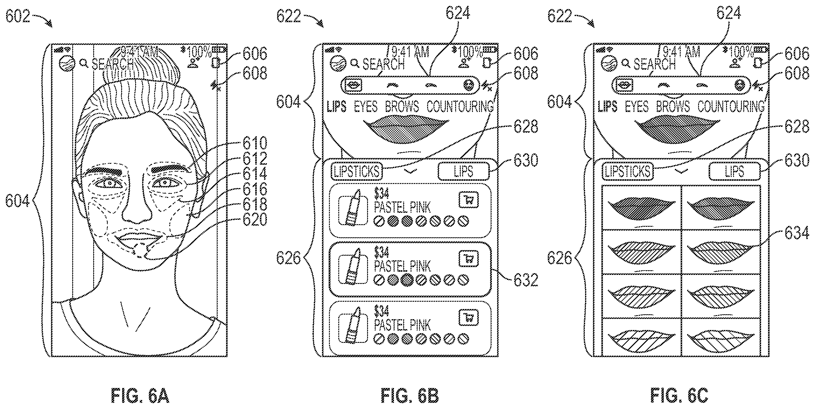 Patent US12367617 Figure 6 – Providing augmented reality-based makeup in a messaging system