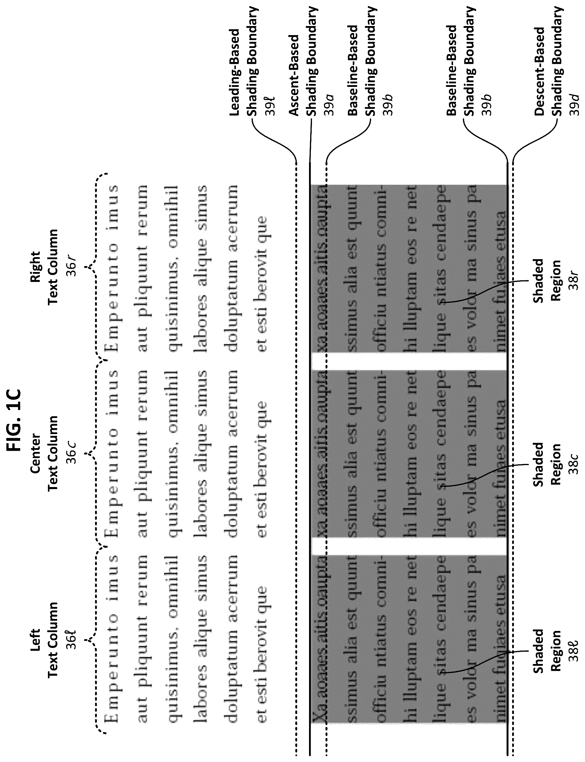 Patent US12367625 Figure 3 – Text border tool and enhanced corner options for background shading