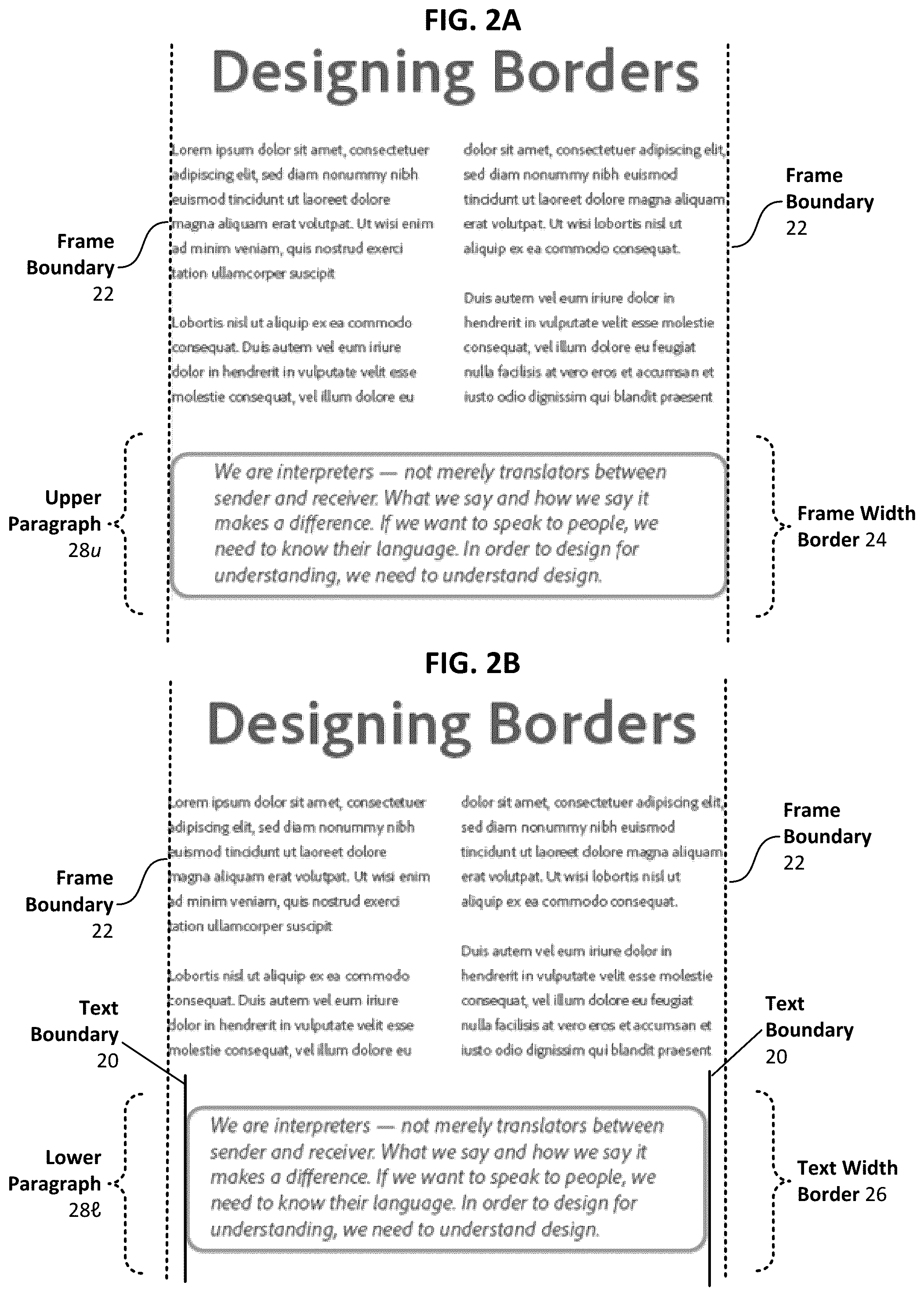 Patent US12367625 Figure 4 – Text border tool and enhanced corner options for background shading