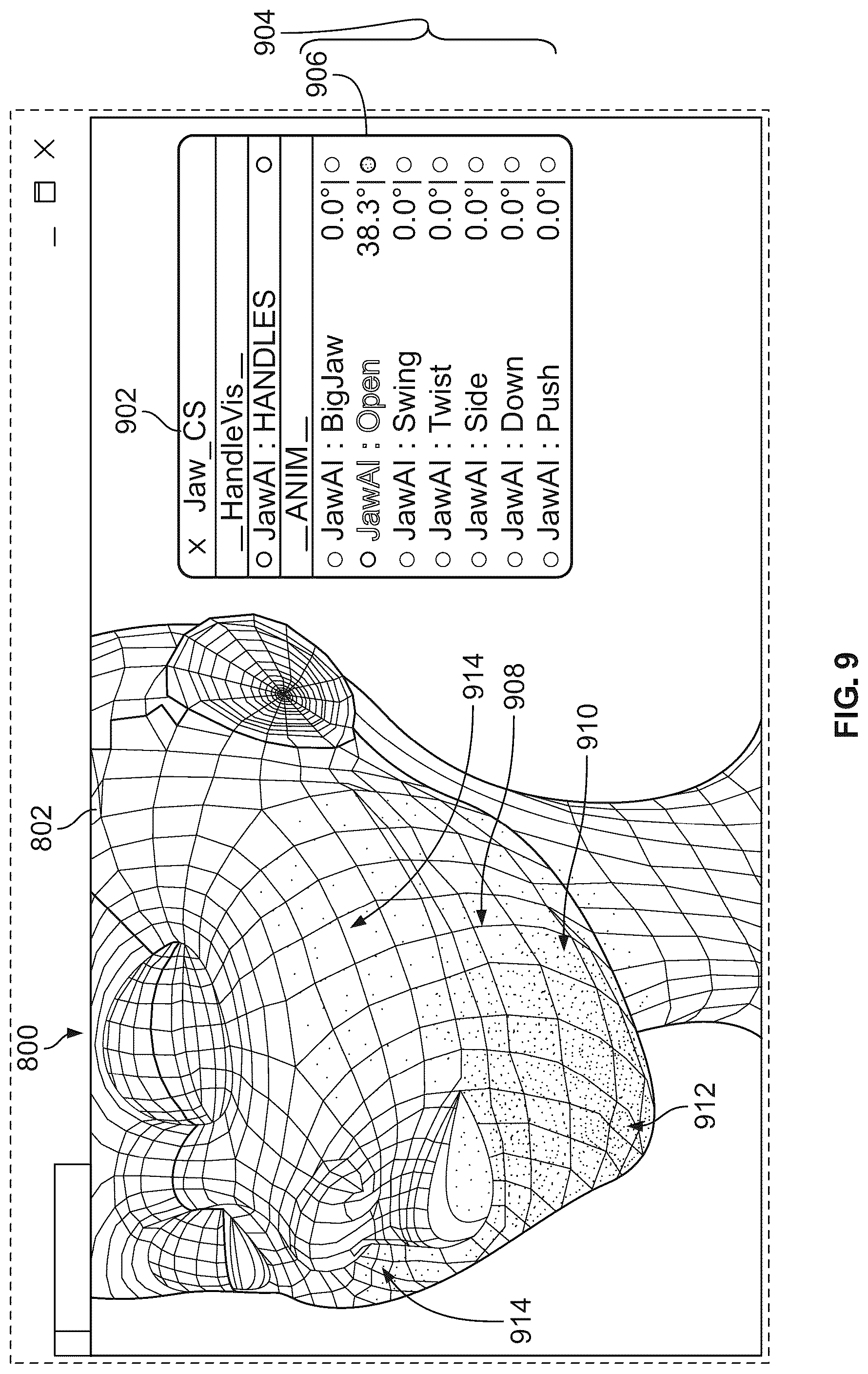 Patent US12367631 Figure 9 – Systems and methods for computer animation using an order of operations deformation engine