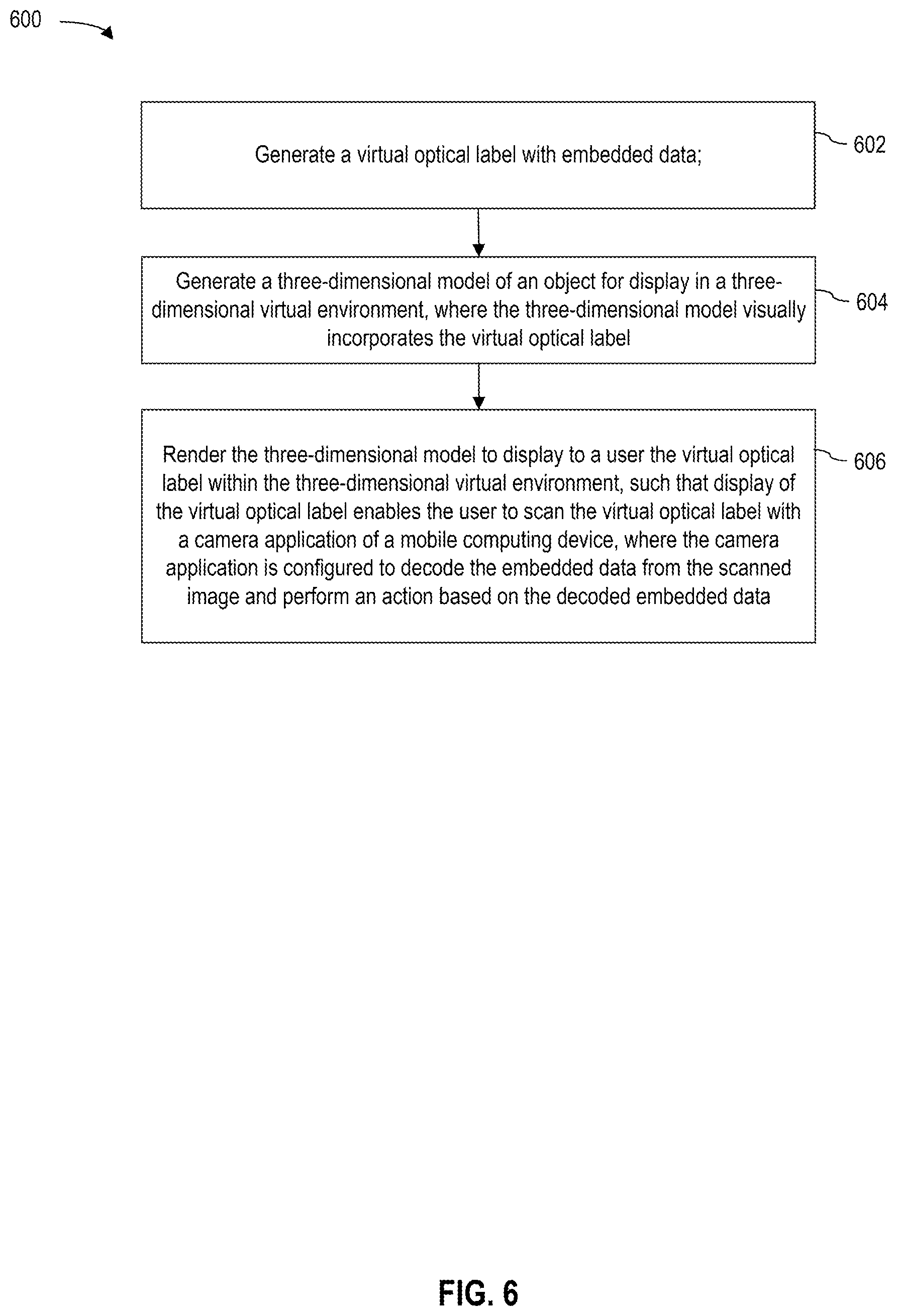 Patent US12367642 Figure 7 – Using optical labels in a virtual environment
