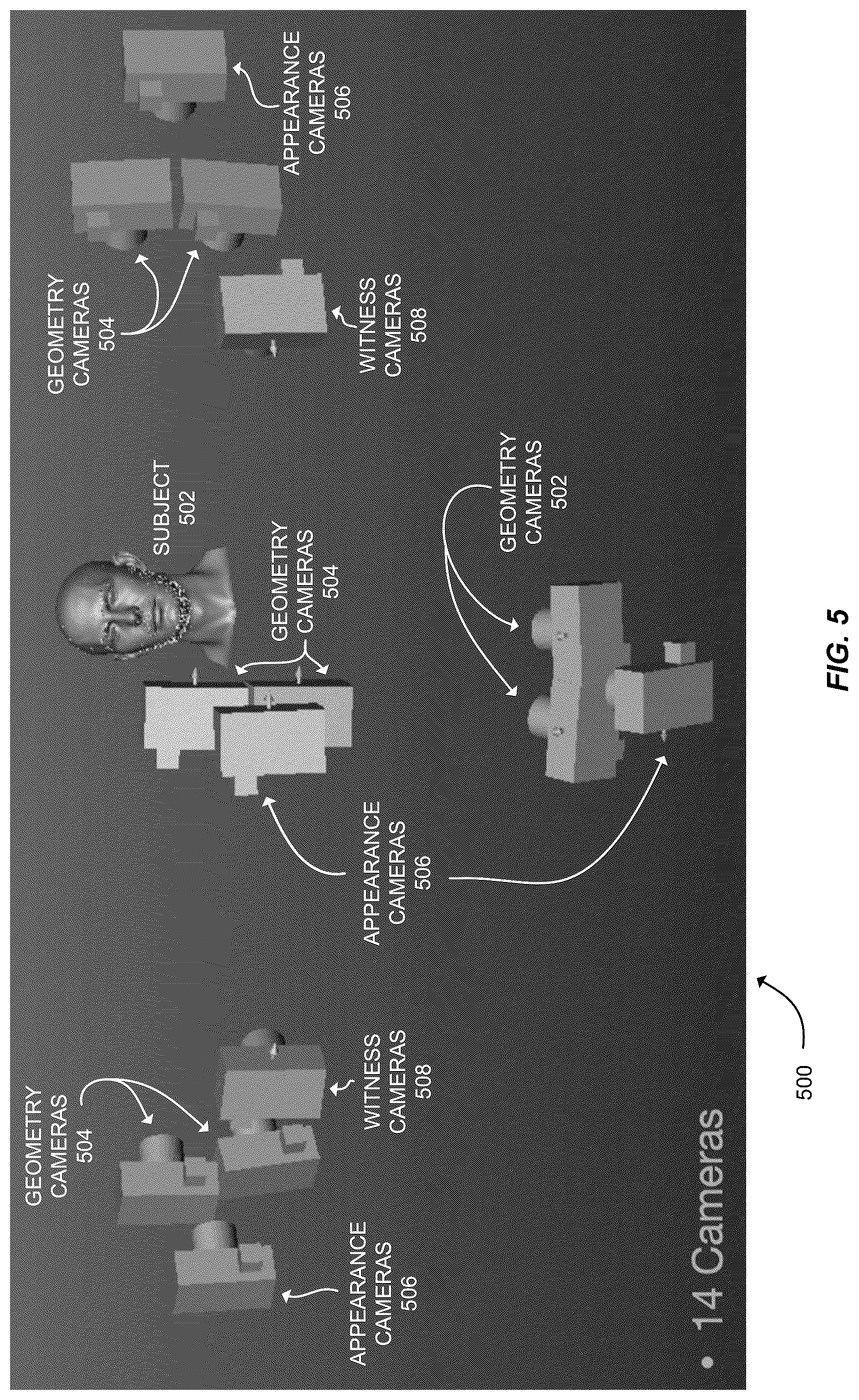 Patent US12367649 Figure 5 – Generating a facial-hair-free mesh of a subject