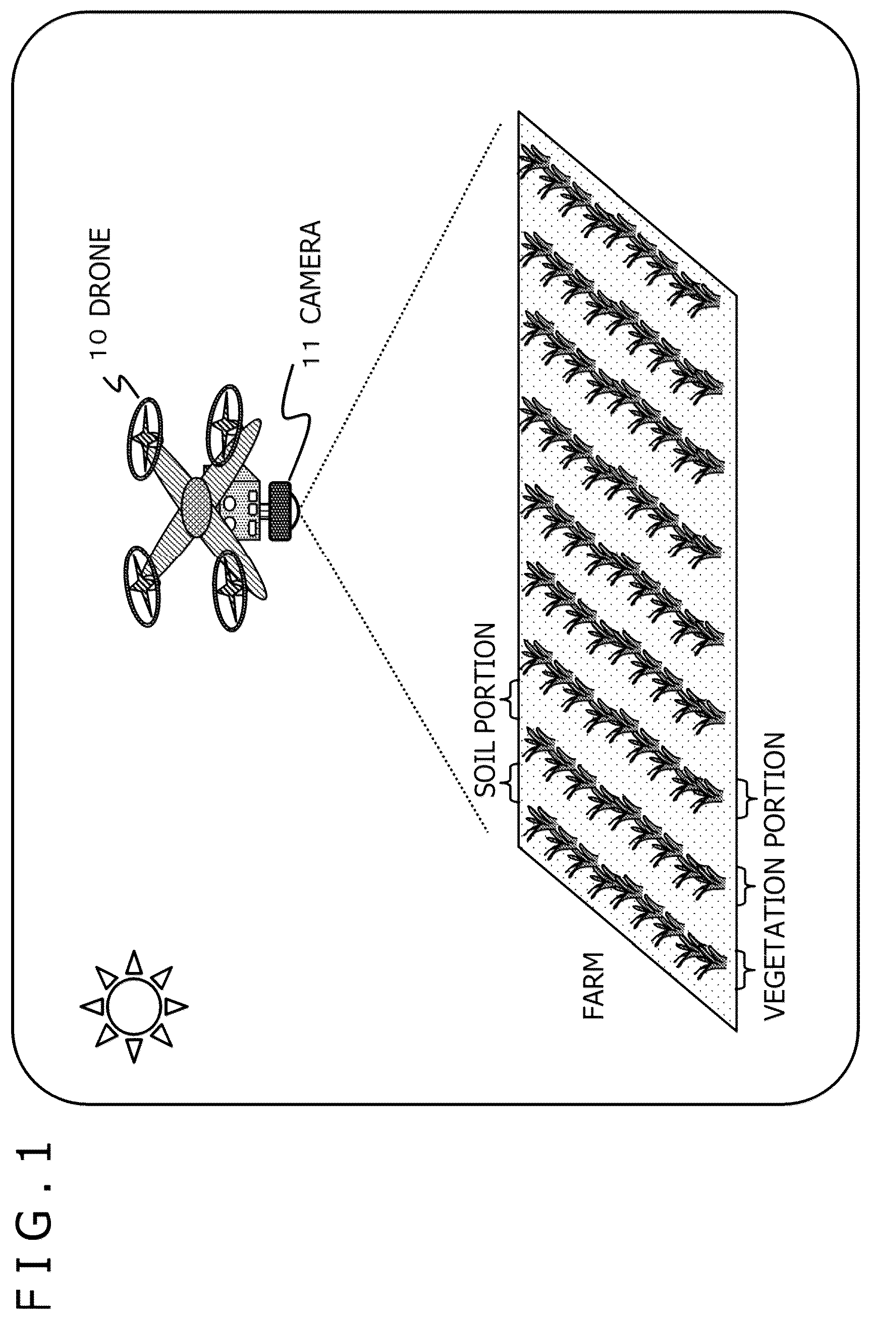 Patent US12367671 — Image processing device and image processing method for determining activity of a plant based on a camera image — Figure 1