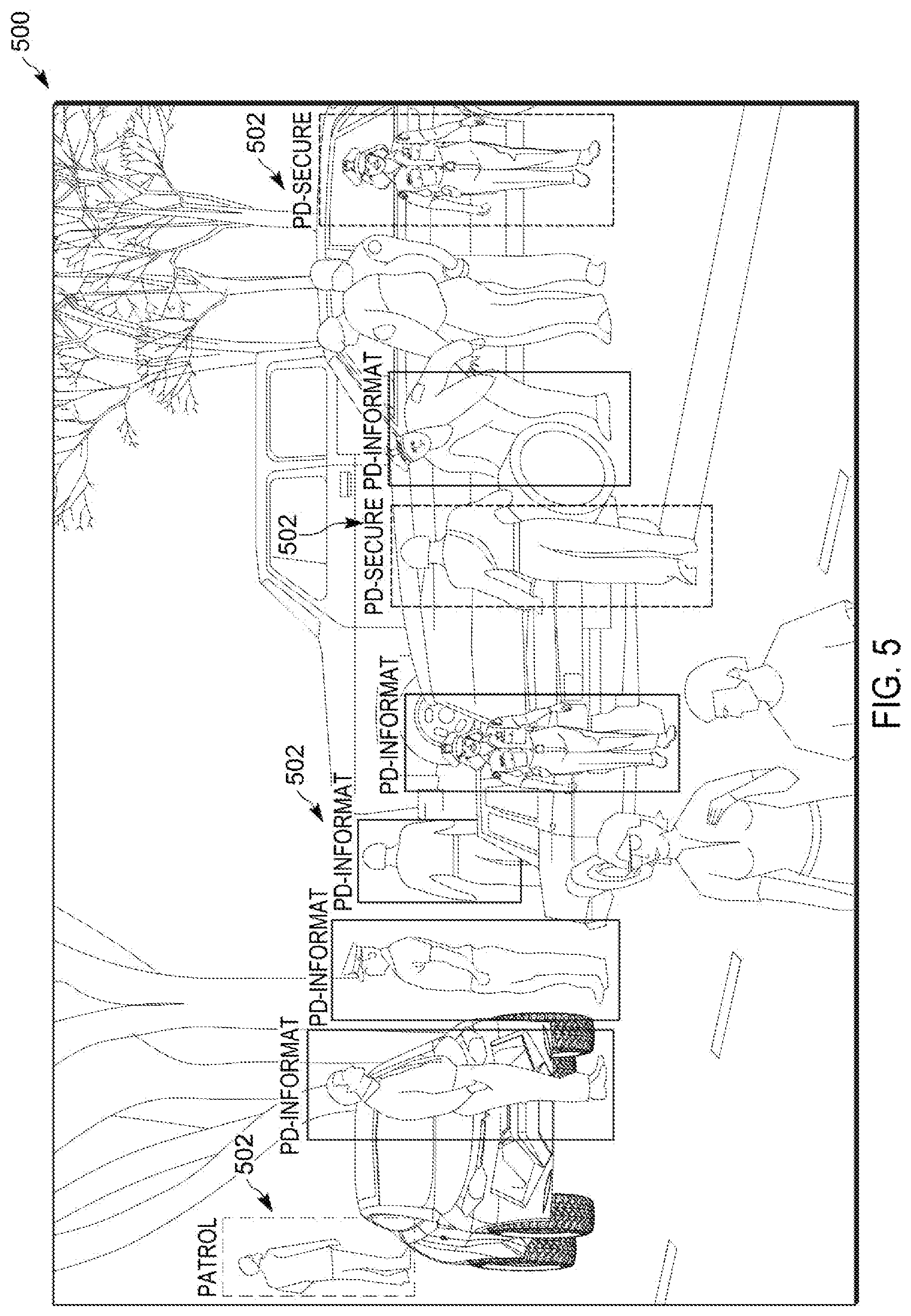 Patent US12367674 Figure 5 – Context based call status tracking for relevant dispatch call participants