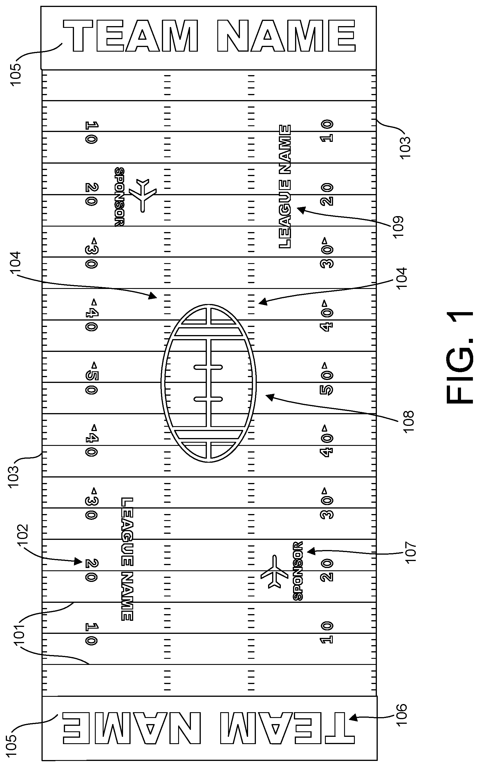 Patent US12367676 — System and method for geolocating players on the field of play within video of American football — Figure 1