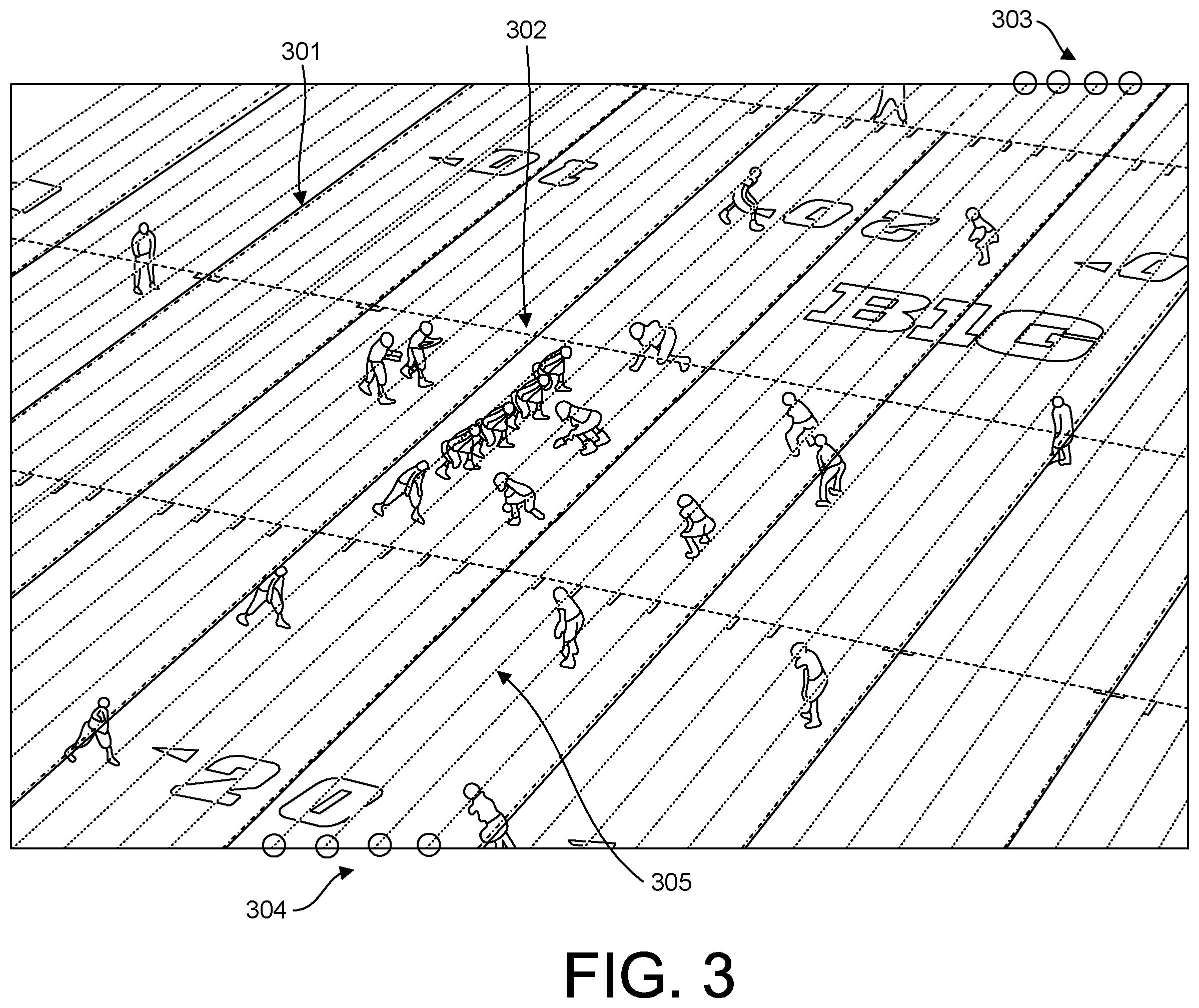 Patent US12367676 Figure 3 – System and method for geolocating players on the field of play within video of American football