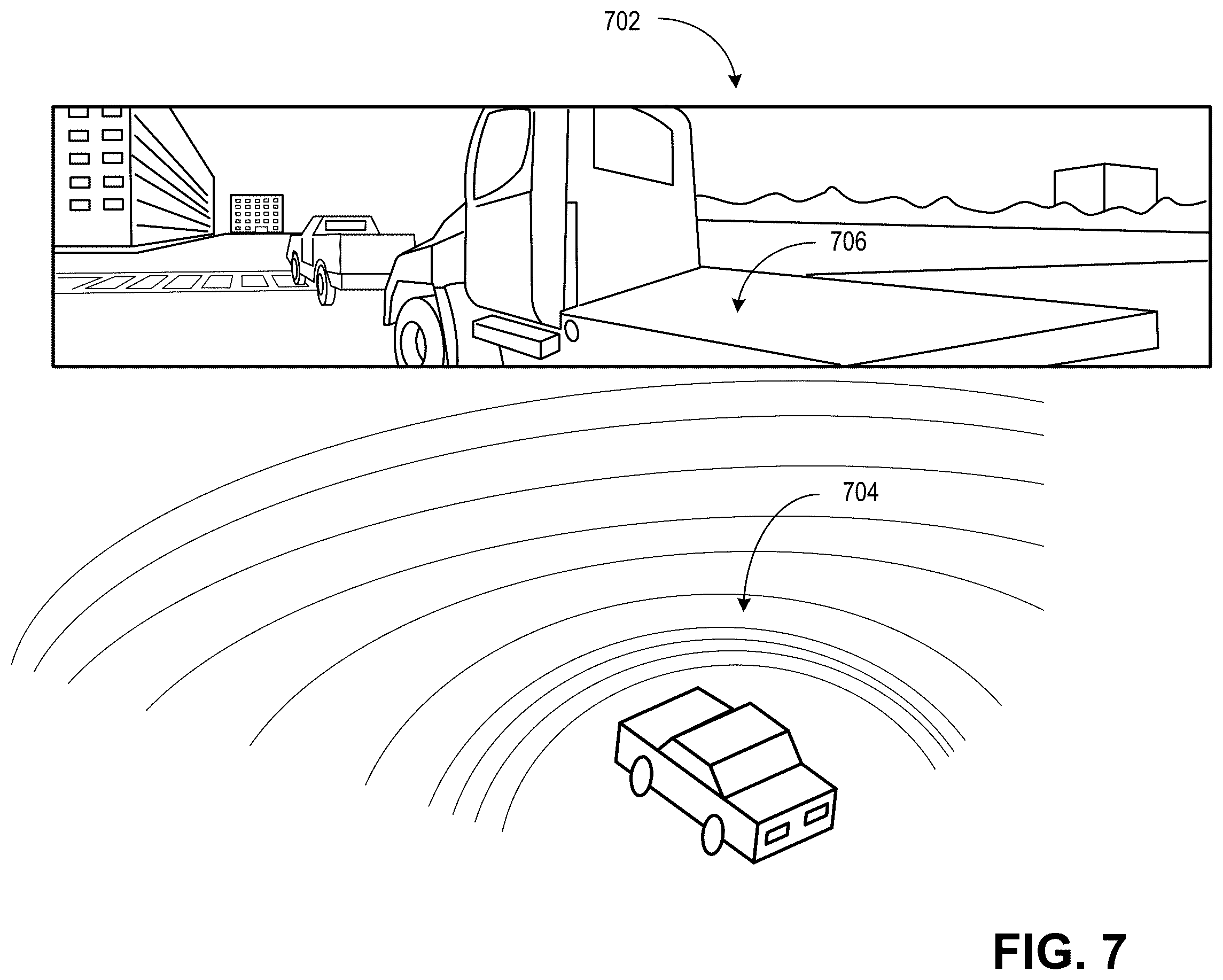 Patent US12367684 Figure 7 – Identifying objects using LiDAR