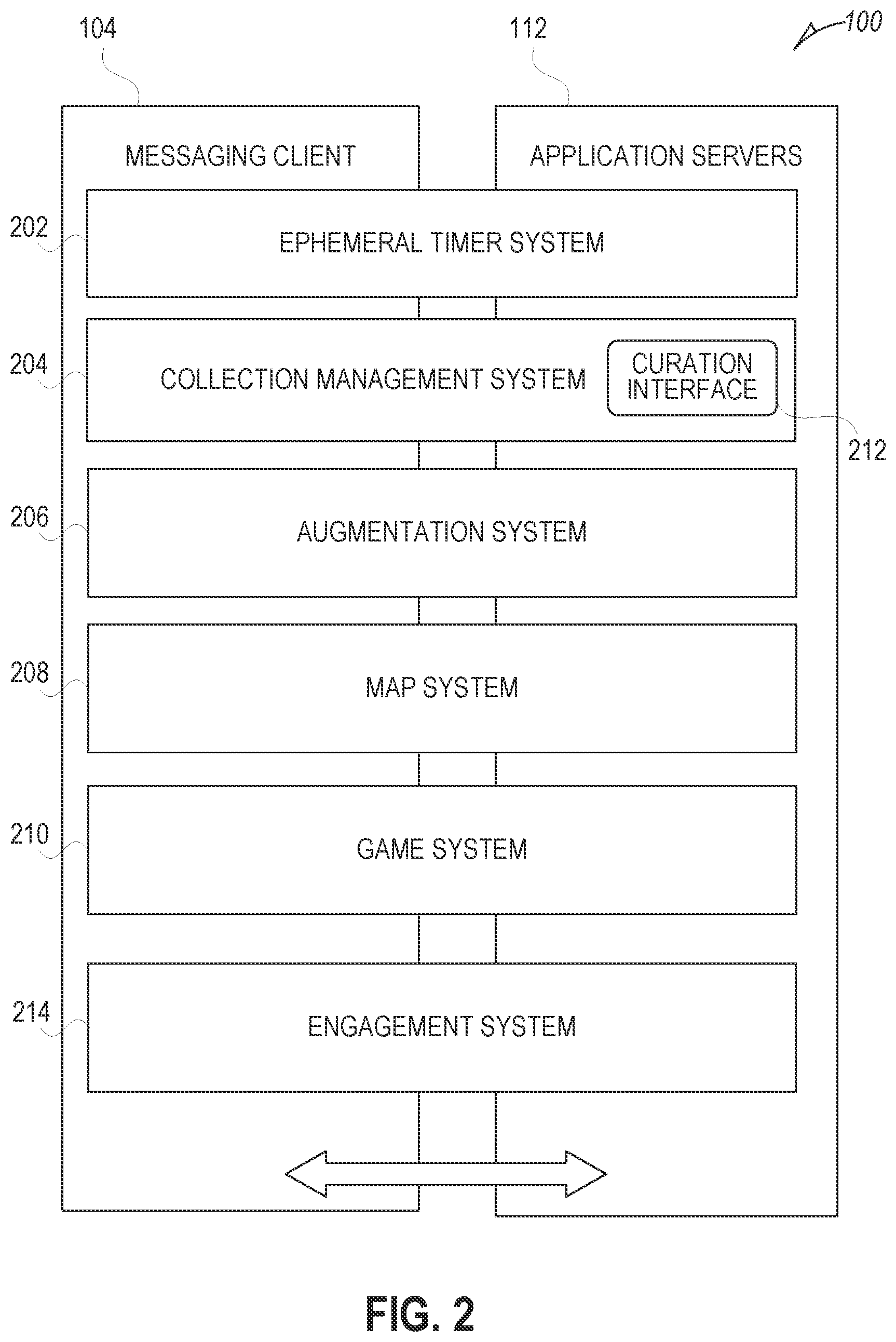 Patent US12367693 Figure 2 – Messaging system for engagement analysis based on labels